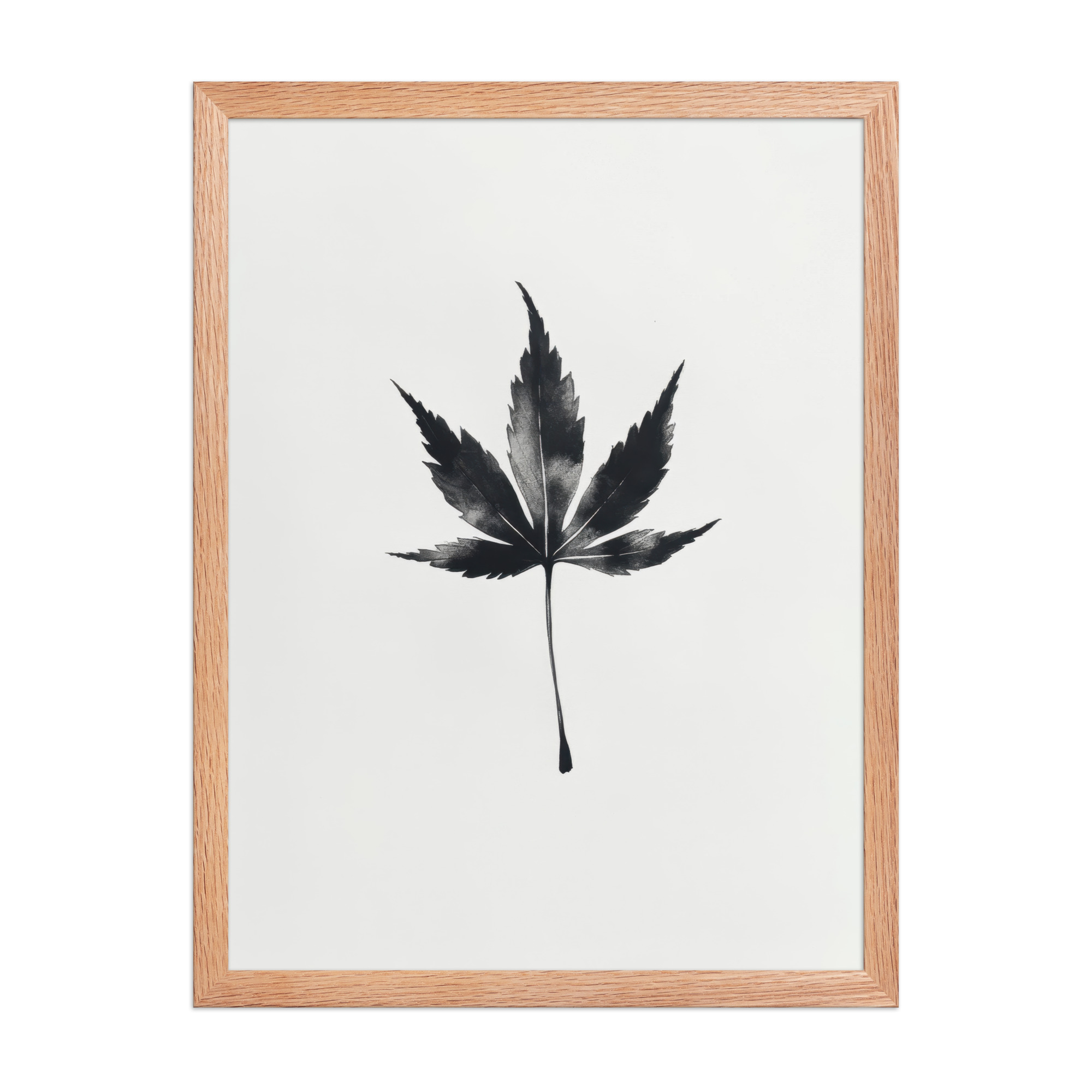 Ink Maple — Minimal Black Maple Leaf Wall Art — Framed Poster - Image 24