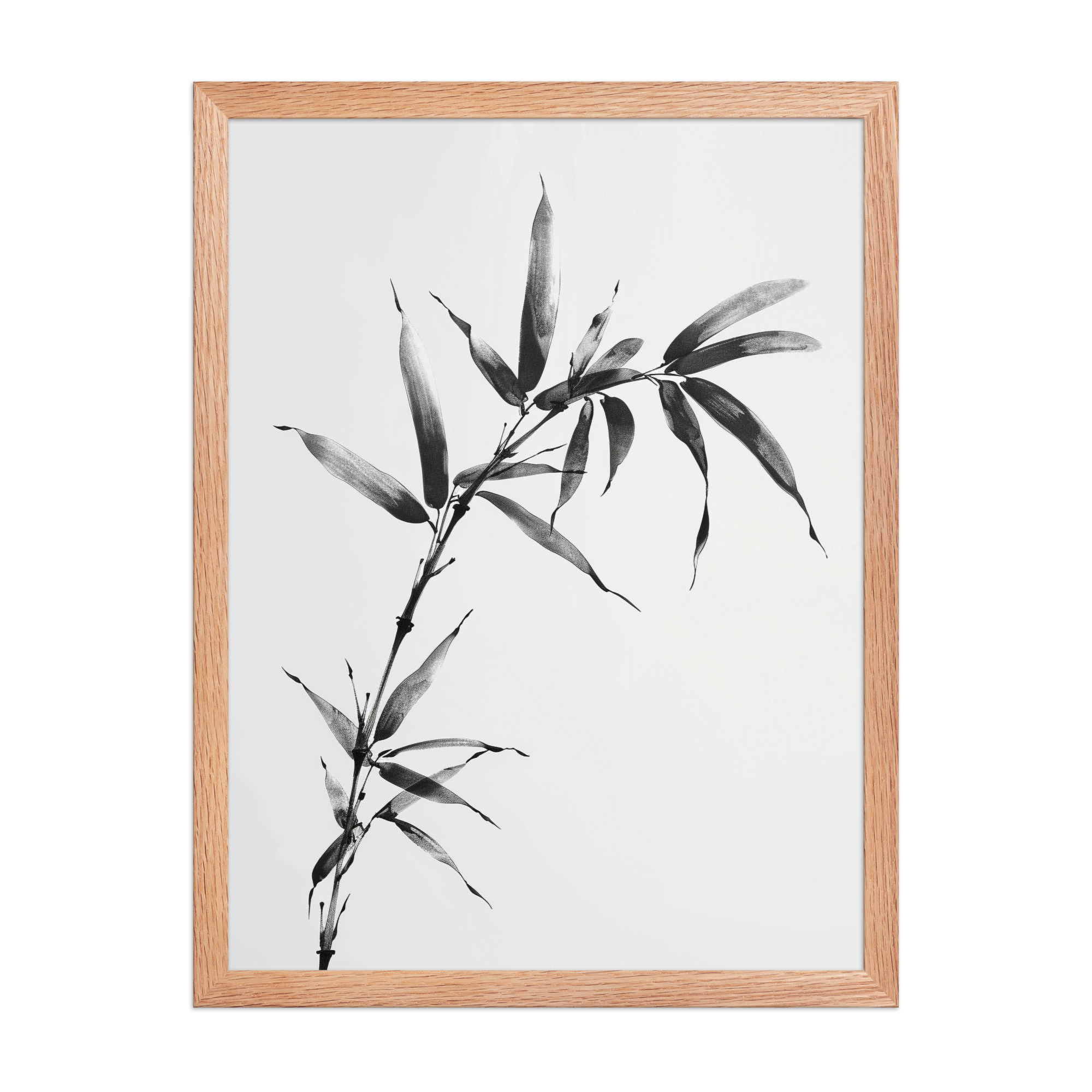Minimalist Bamboo — Sumi-e Black Ink Wall Art — Framed Poster - Image 11