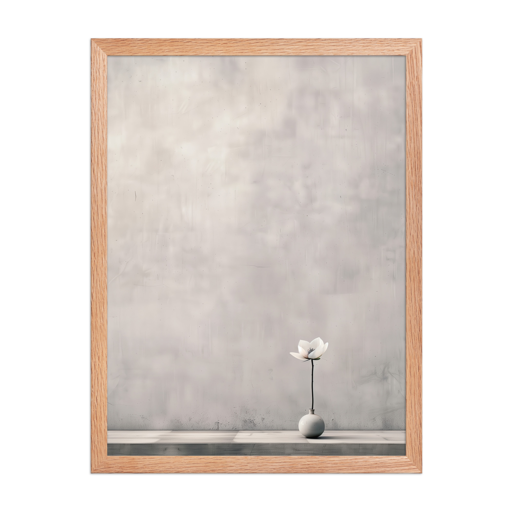 Lotus Minimalism — Single-Stem Vase Minimal Wall Decor — Framed Poster - Image 12