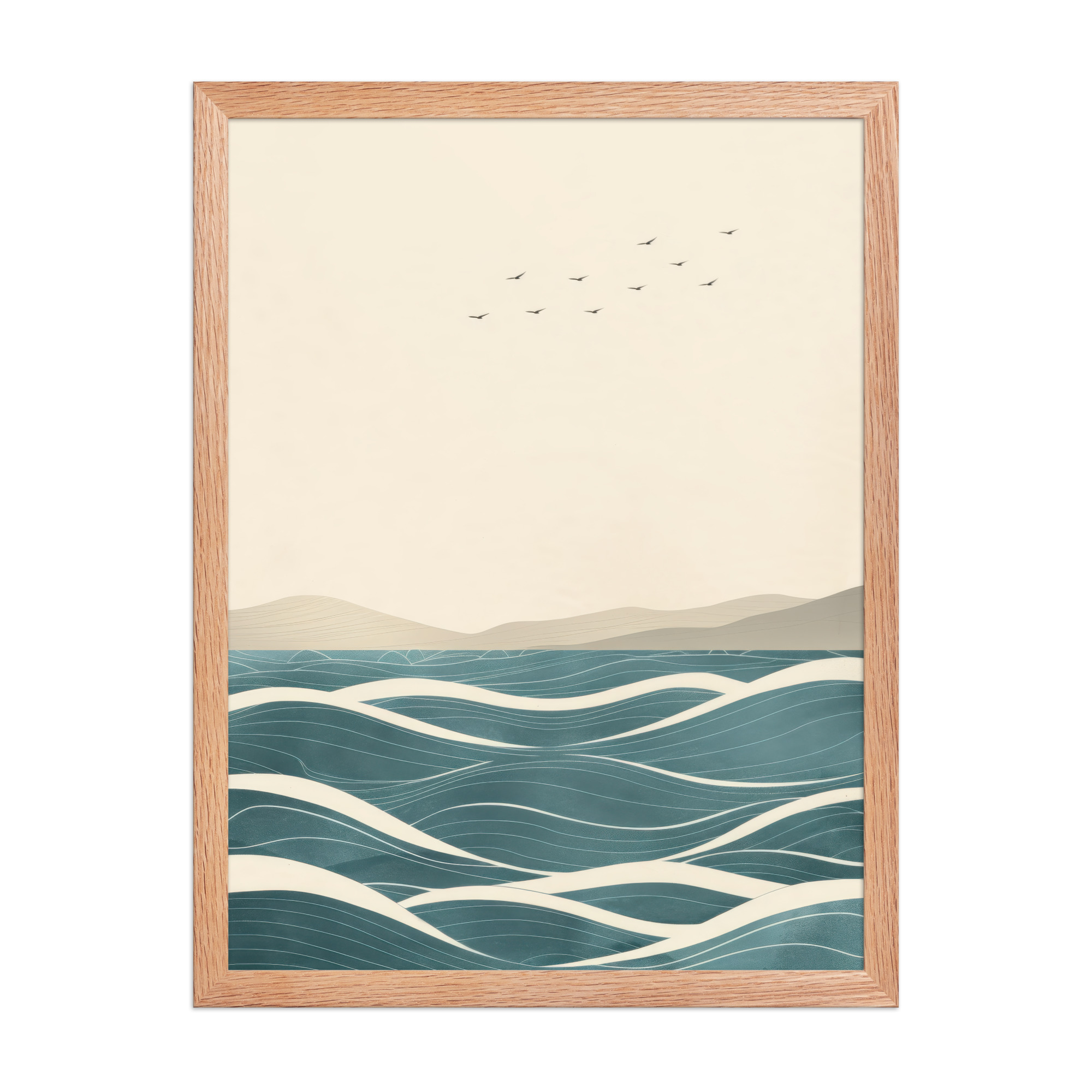 Still Horizons II — Japandi Ocean Minimalist Wall Art — Framed Poster - Image 14