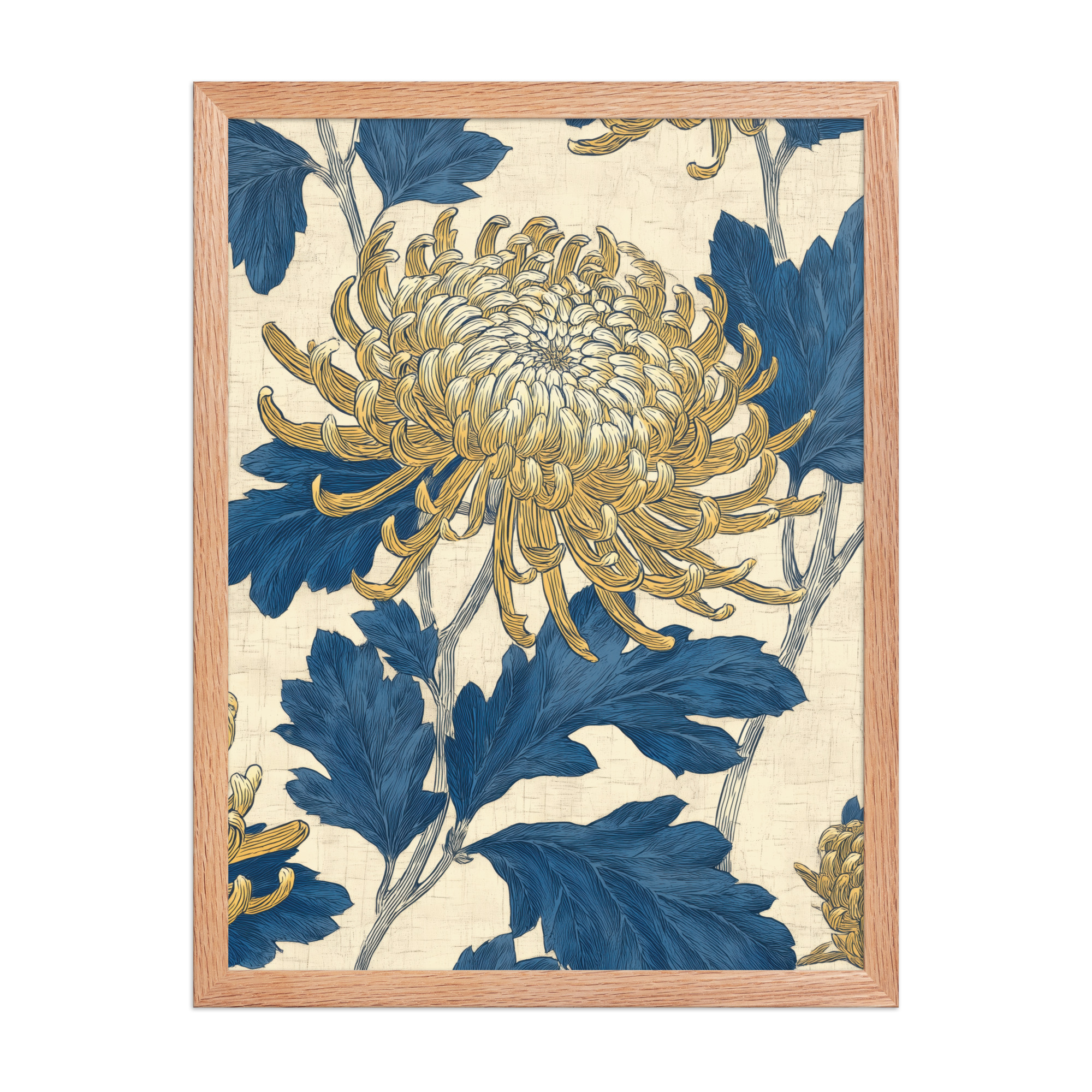 Chrysanthemum Pattern — Botanical Wall Art — Framed Poster - Image 12