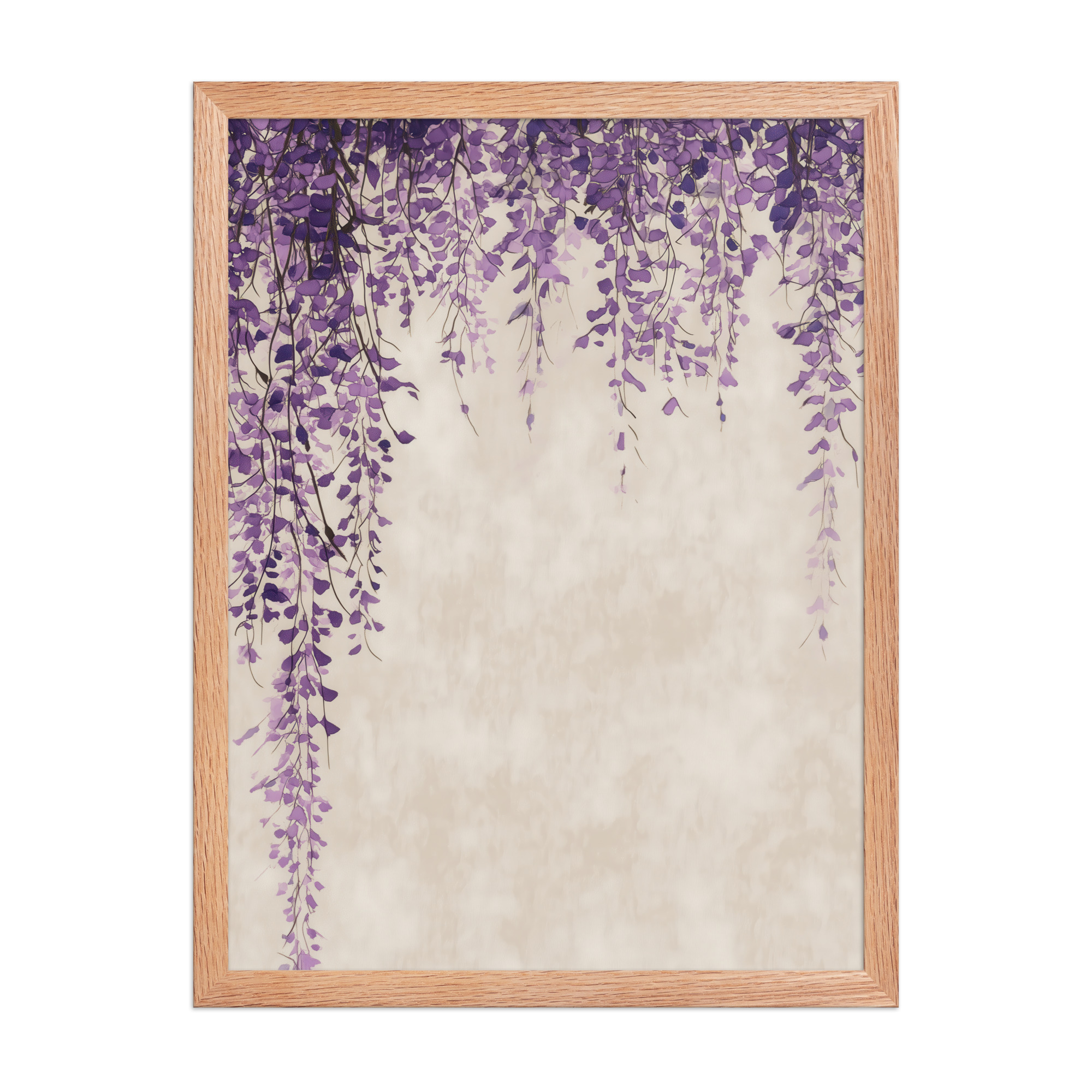 Wisteria Cascade — Japandi Hanging Floral Wall Decor — Framed Poster - Image 12