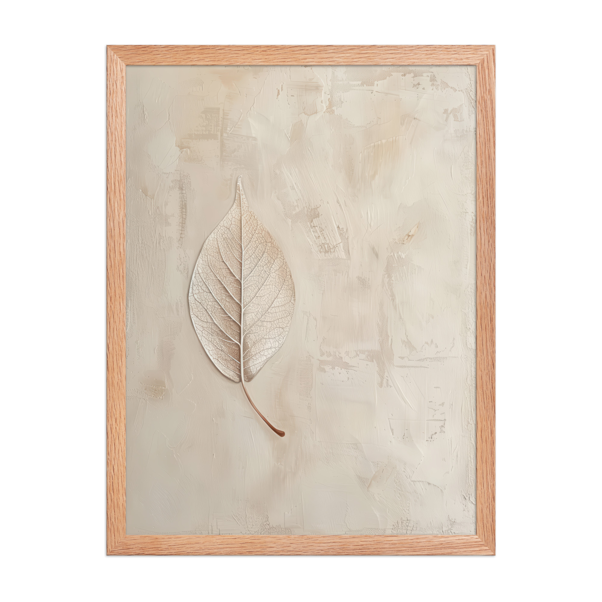 Wabi-Sabi Leaf II — Neutral Textured Botanical Wall Art — Framed Poster - Image 14