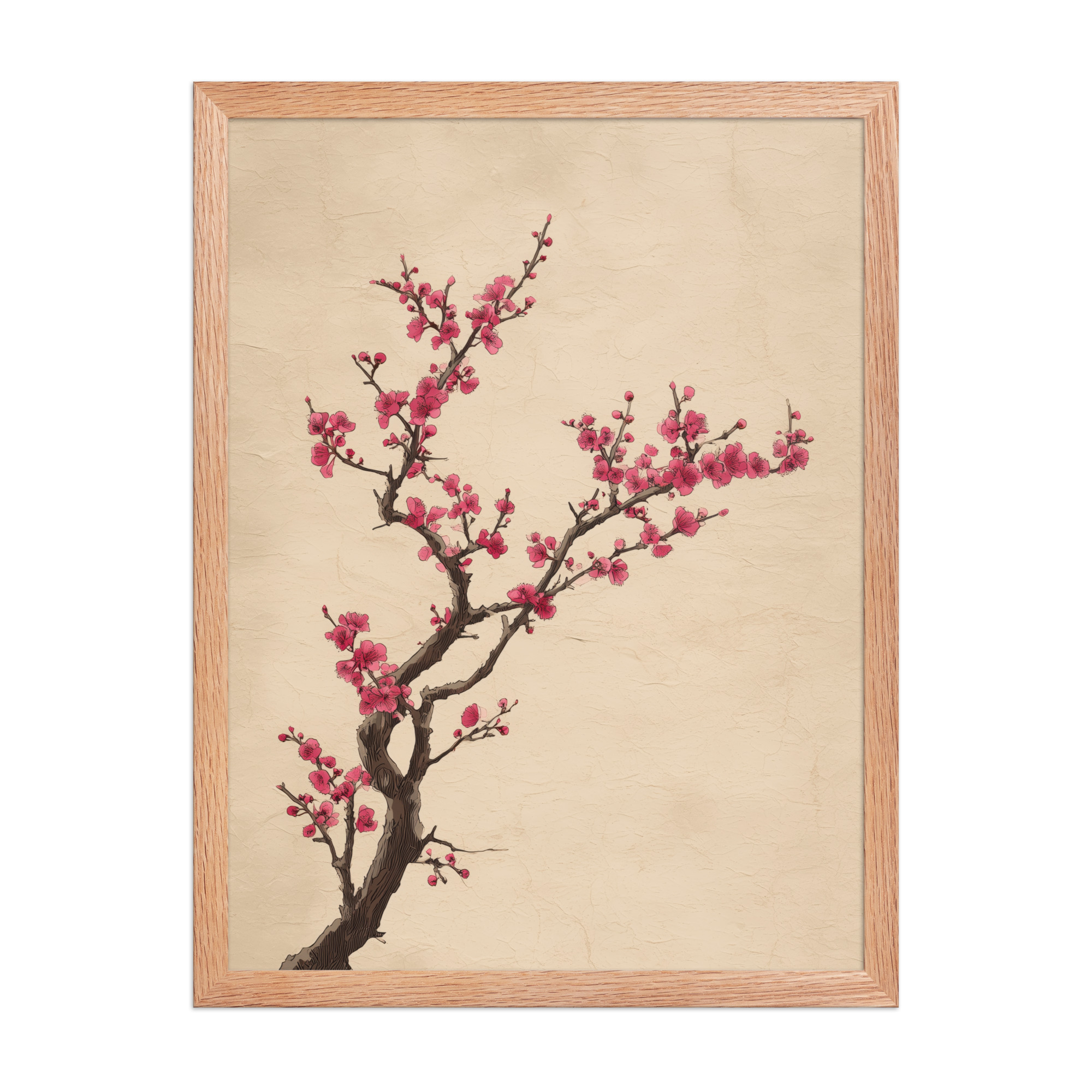 Plum Blossom Branch — Japanese Ink Illustration Wall Decor — Framed Poster - Image 12