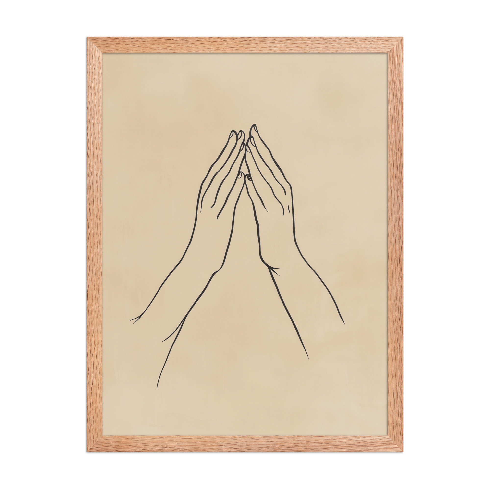 Gyan Mudra Hands — Minimal Gesture Yoga Line Wall Decor — Framed Poster - Image 12