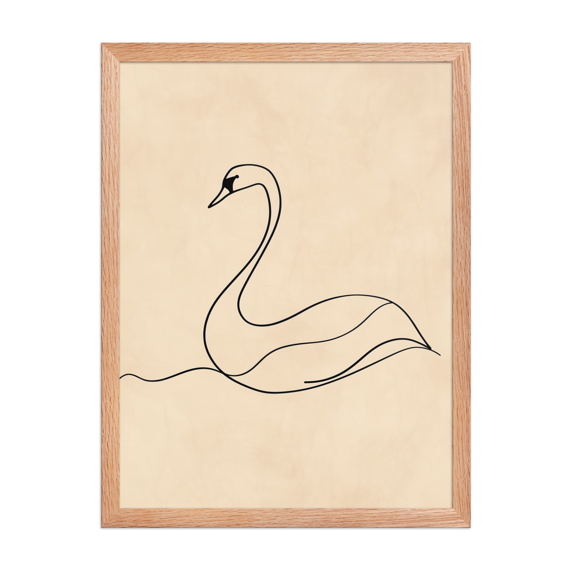Swan Flow — Minimal Line Drawing Wall Art — Framed Poster - Image 8