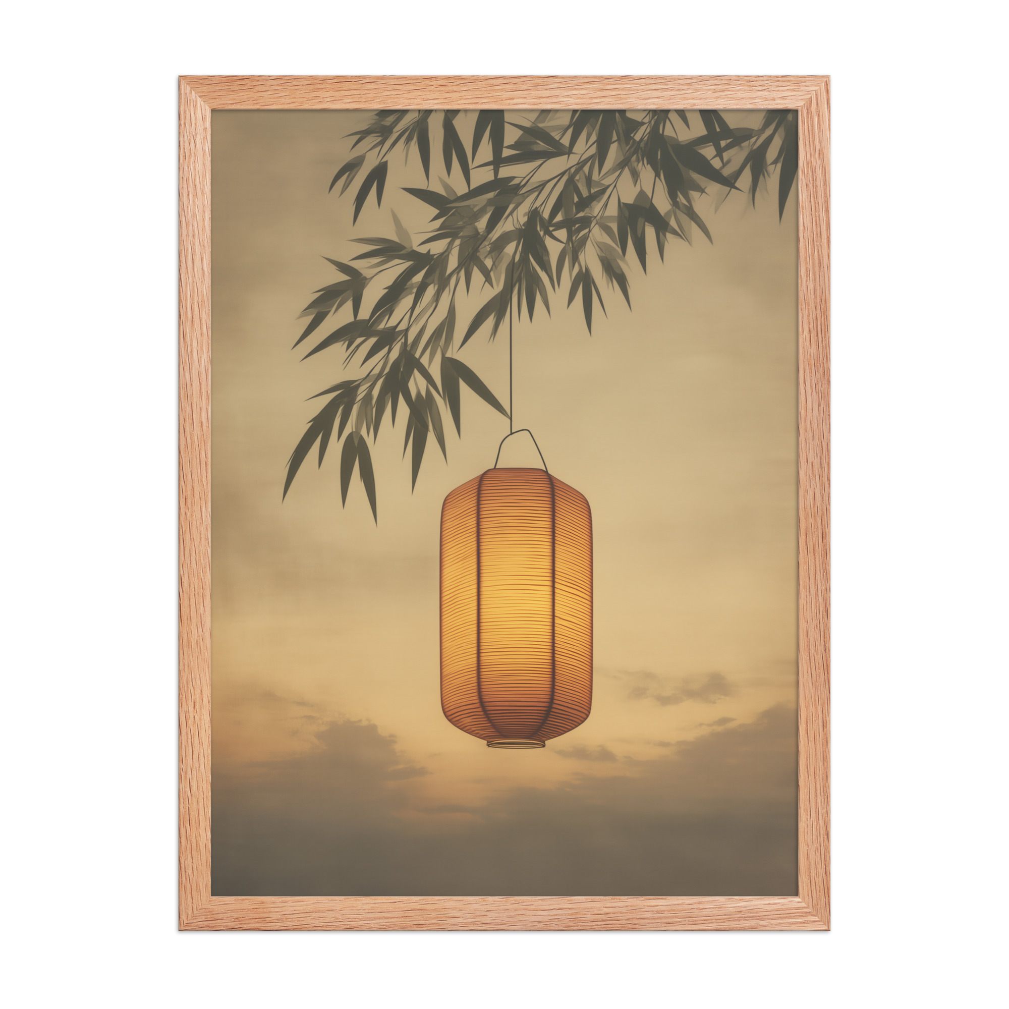 Lantern Glow — Japanese Lantern Minimal Wall Decor — Framed Poster - Image 12