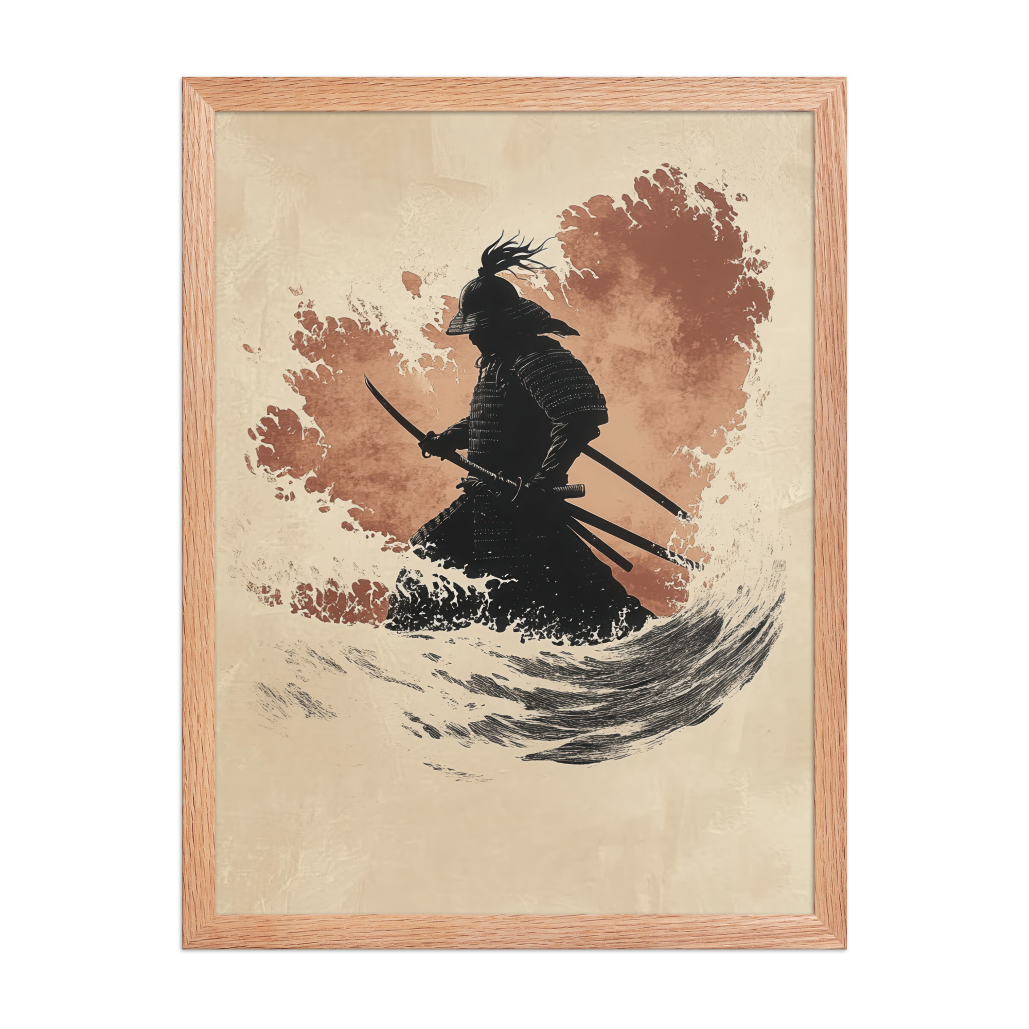 Crimson Guard – Samurai Against The Rising Spray Wall Decor – Framed Poster - Image 8