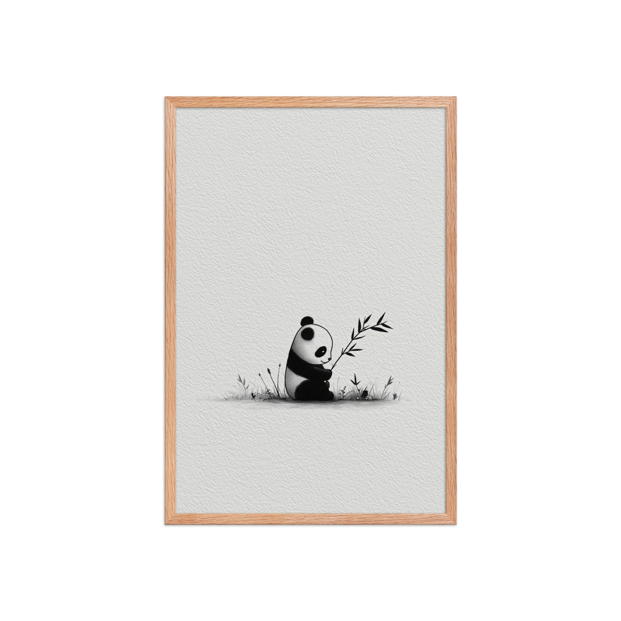 Tiny Bamboo Moment — Minimal Panda Cub with Bamboo Wall Decor — Framed Poster - Image 15
