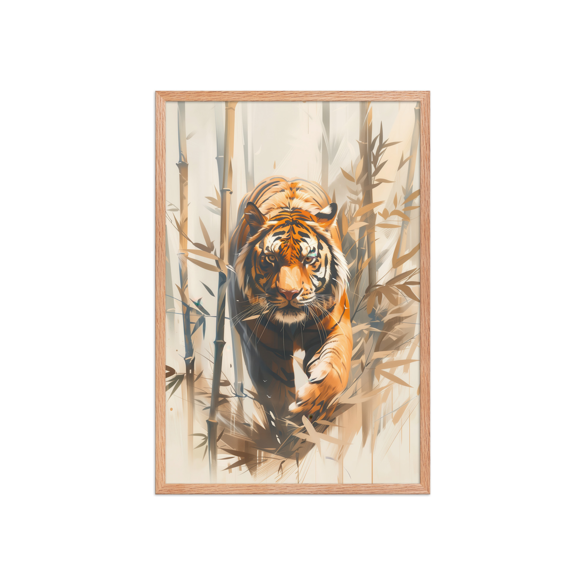 Tiger in Bamboo Mist — Wildlife Tiger in Dynamic Jungle Wall Art — Framed Poster - Image 15
