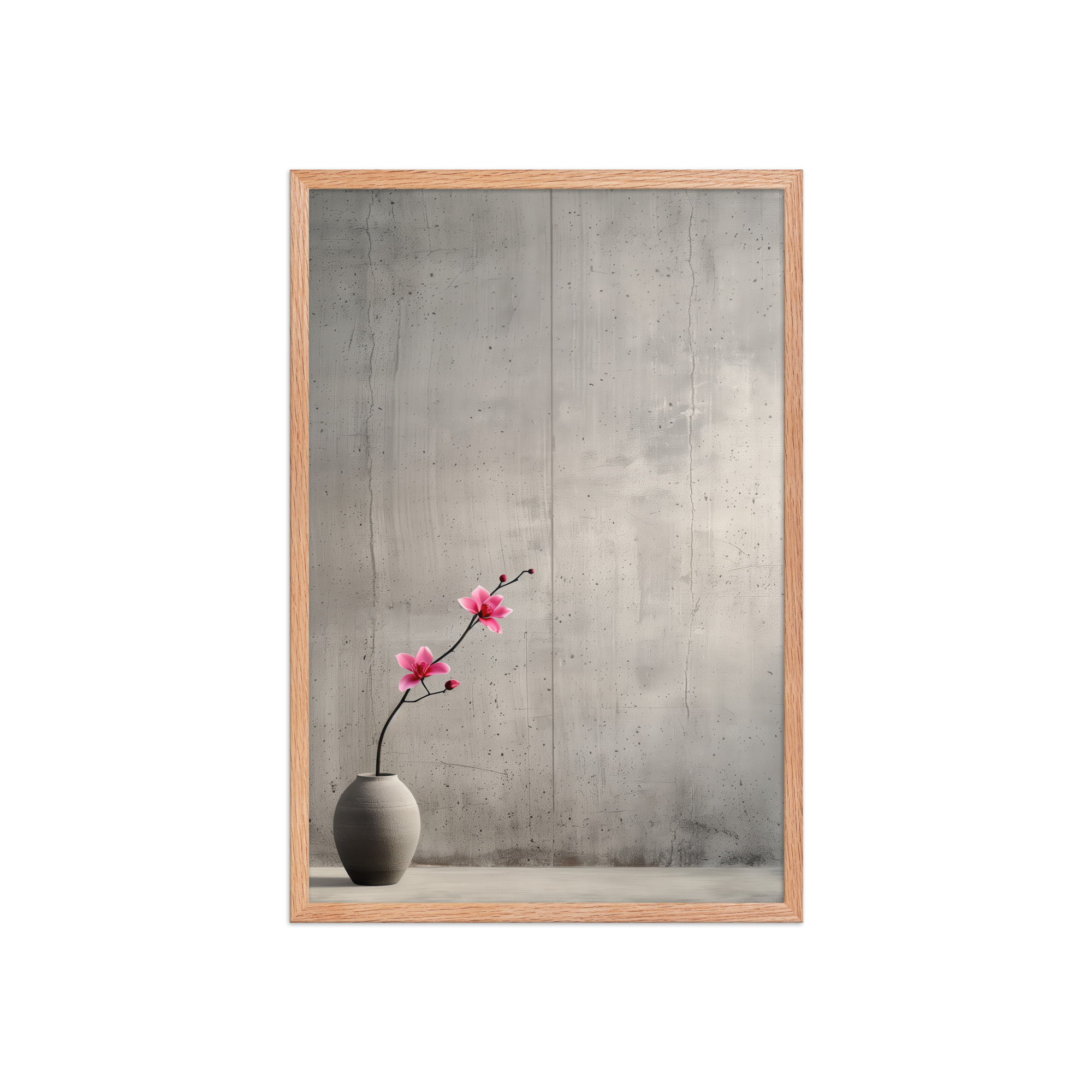 Blossom Curve in Ikebana — Minimal Floral Wall Art — Framed Poster - Image 7
