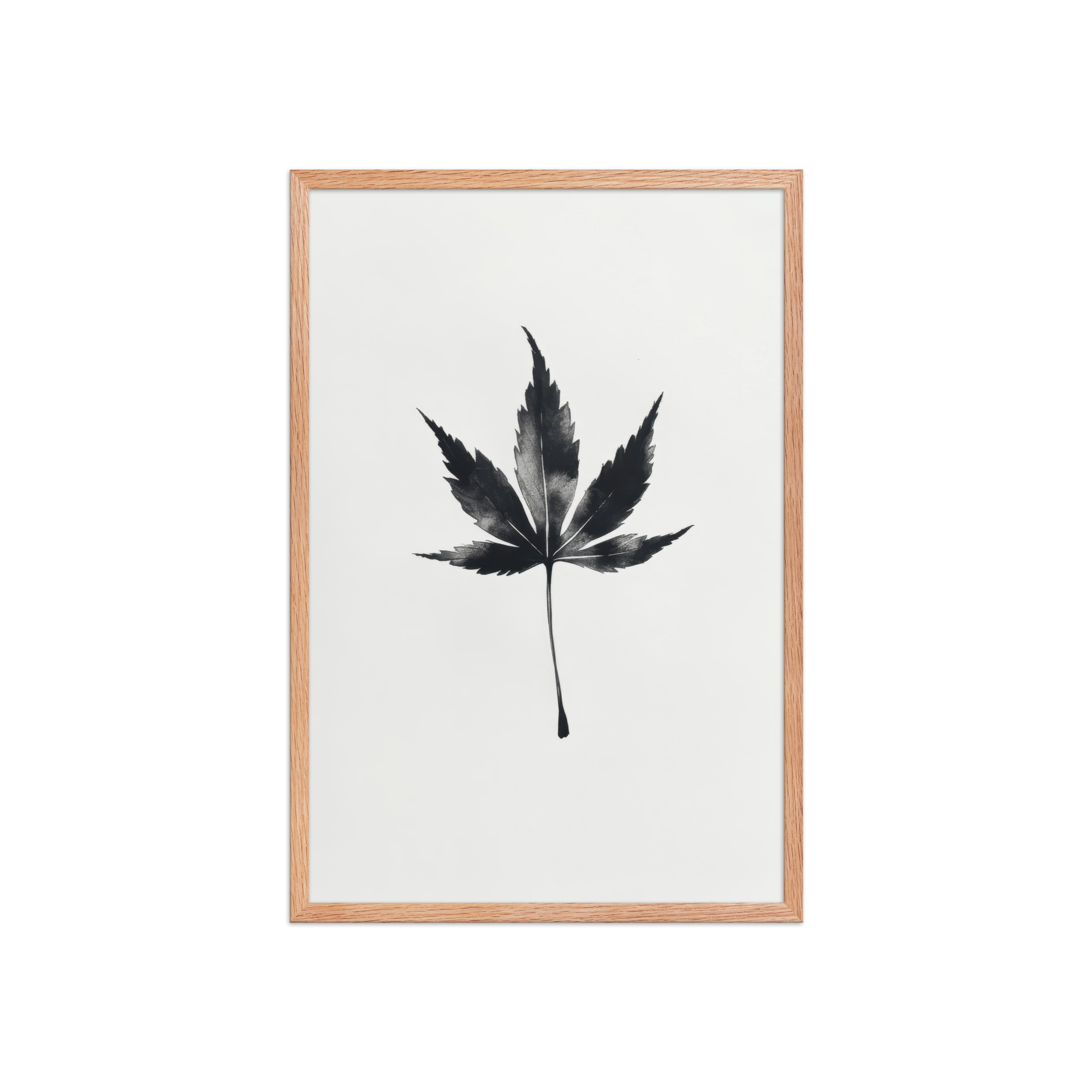 Ink Maple — Minimal Black Maple Leaf Wall Art — Framed Poster - Image 25