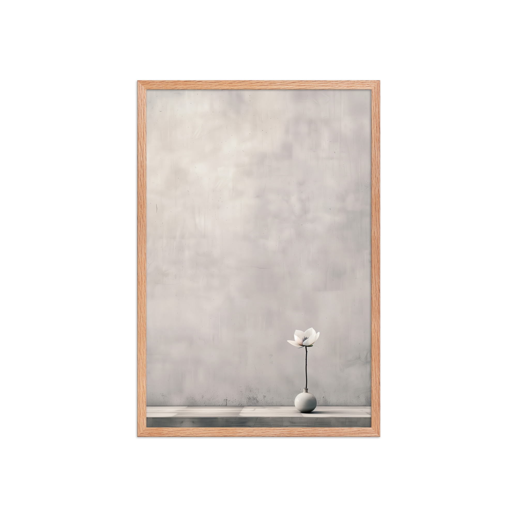 Lotus Minimalism — Single-Stem Vase Minimal Wall Decor — Framed Poster - Image 13