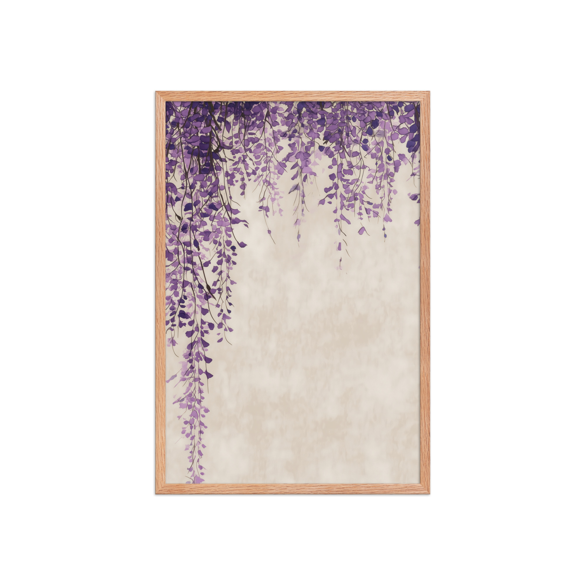 Wisteria Cascade — Japandi Hanging Floral Wall Decor — Framed Poster - Image 13