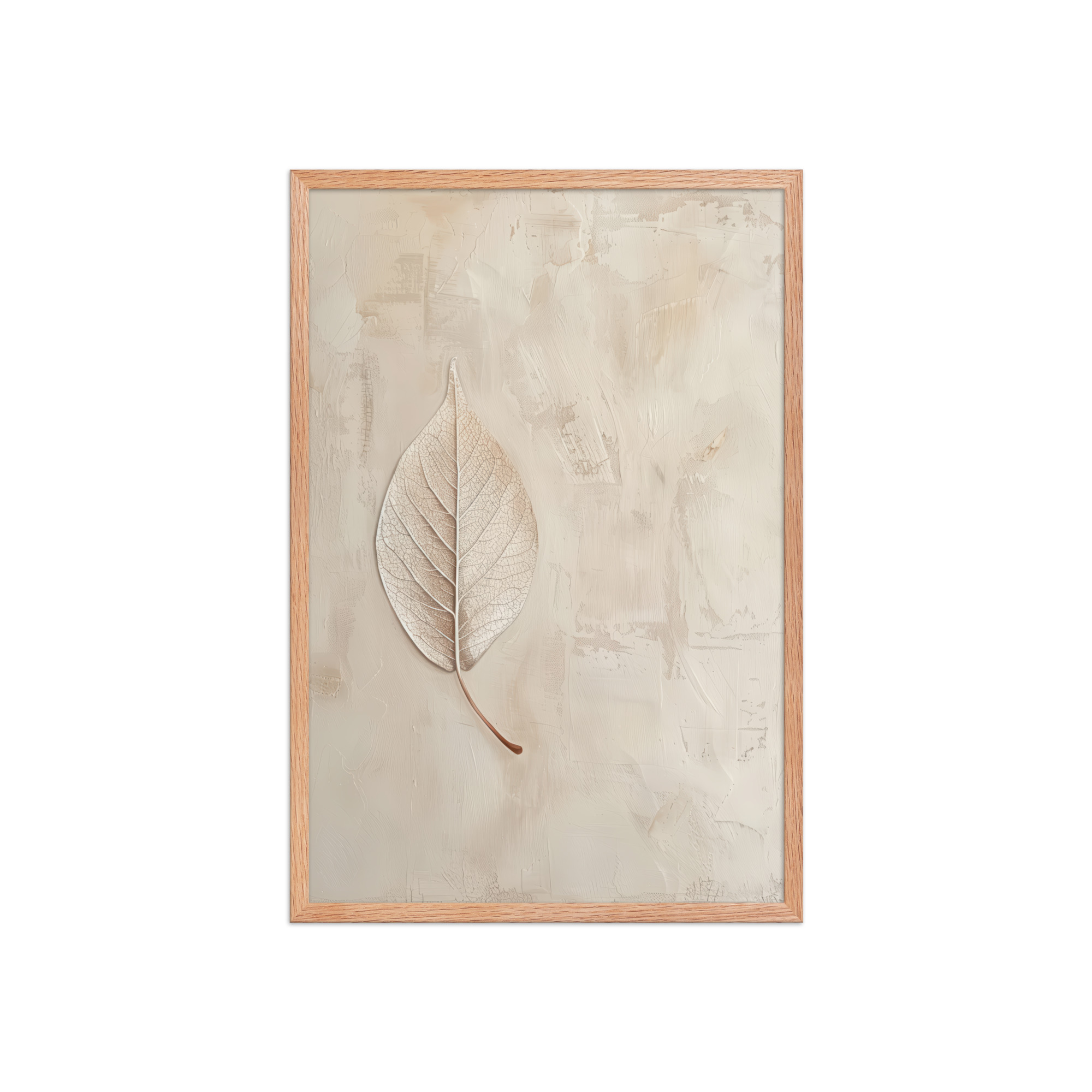 Wabi-Sabi Leaf II — Neutral Textured Botanical Wall Art — Framed Poster - Image 15