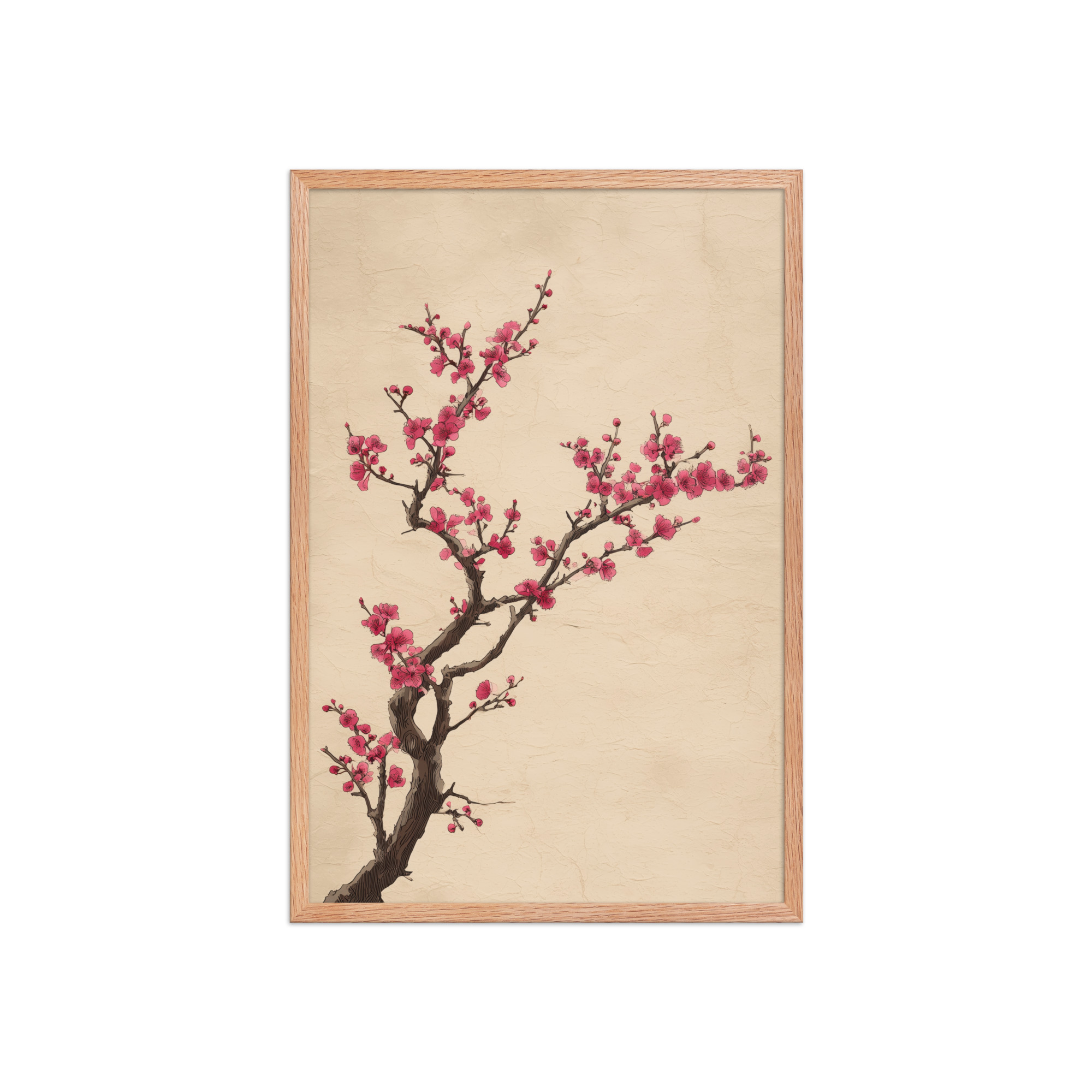 Plum Blossom Branch — Japanese Ink Illustration Wall Decor — Framed Poster - Image 13