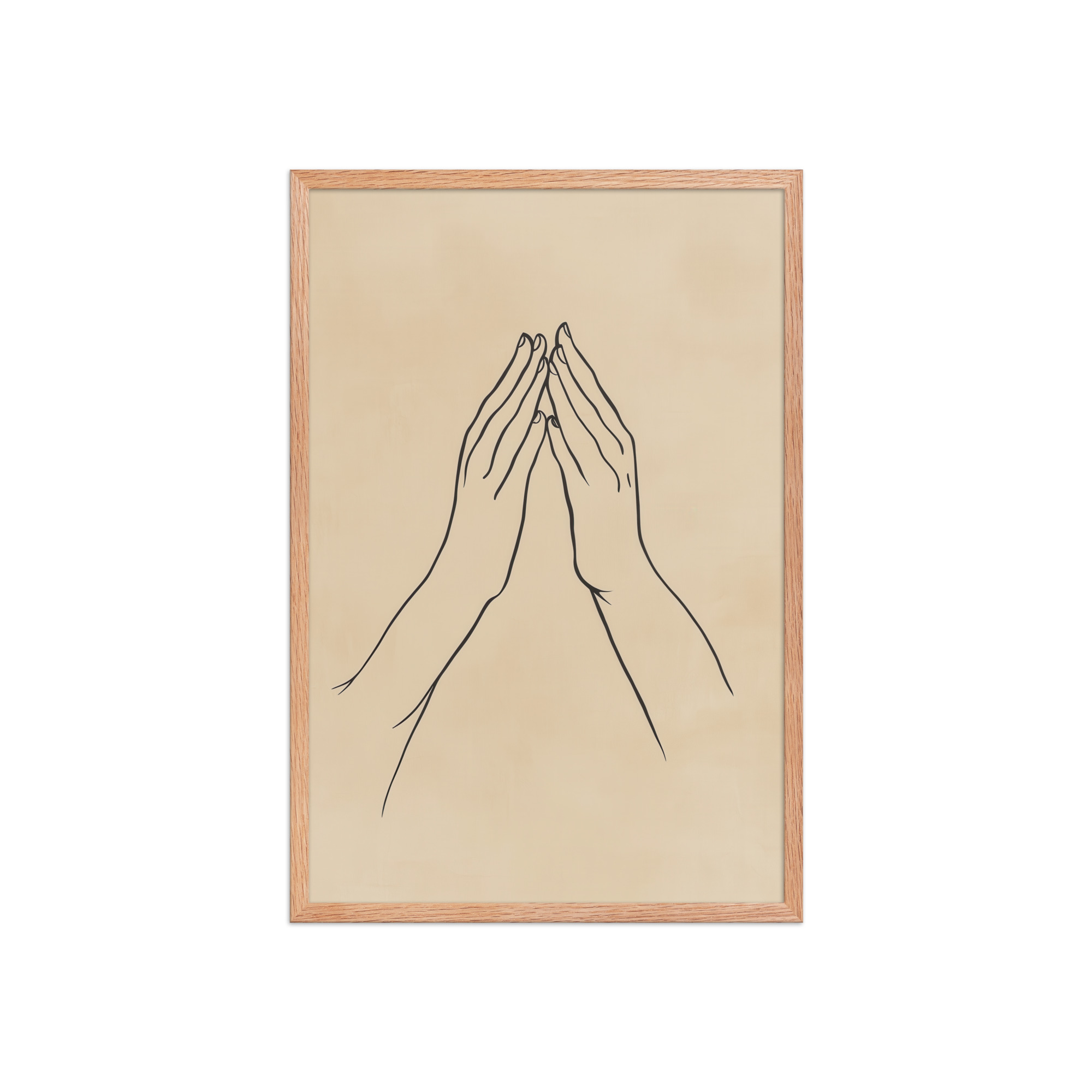 Gyan Mudra Hands — Minimal Gesture Yoga Line Wall Decor — Framed Poster - Image 13