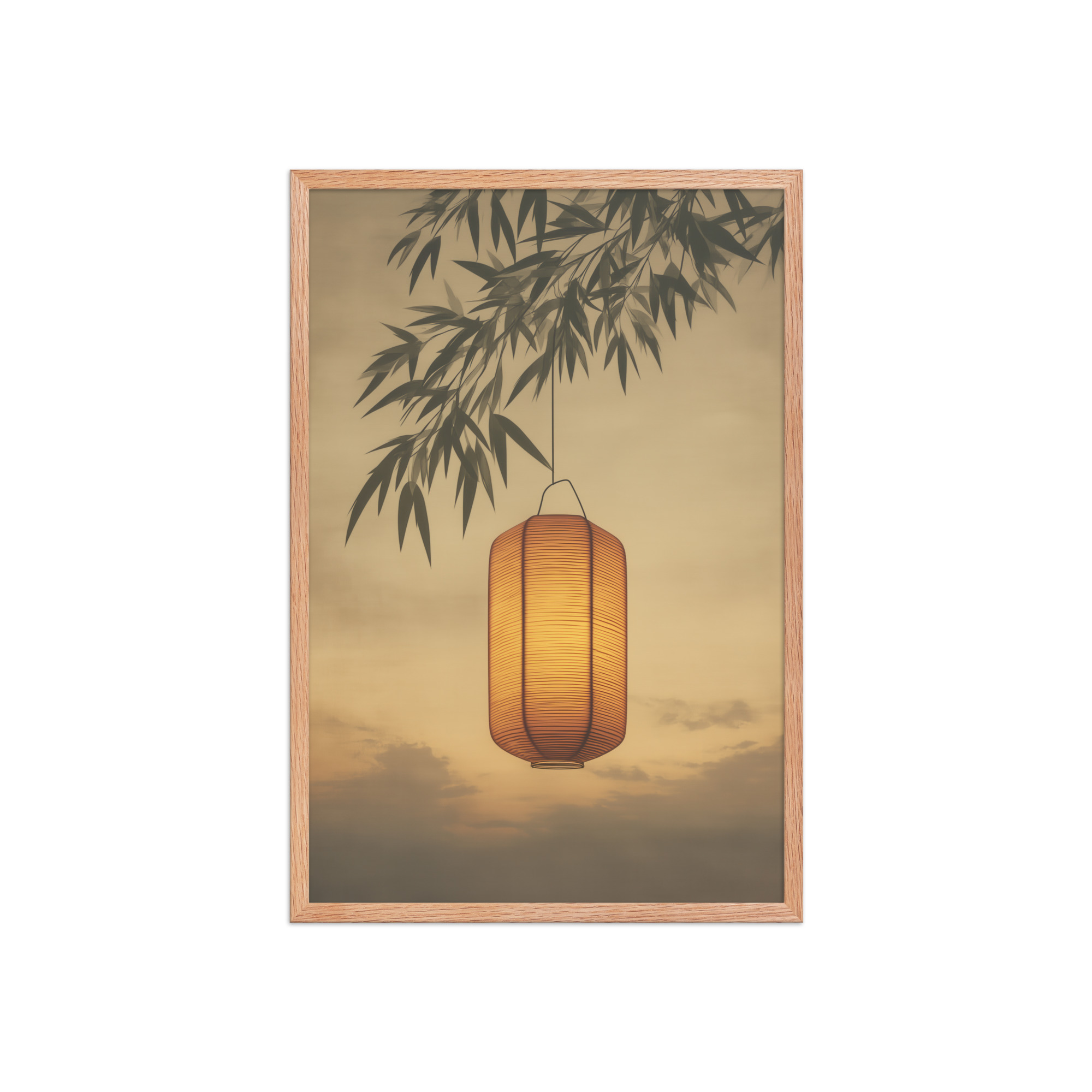 Lantern Glow — Japanese Lantern Minimal Wall Decor — Framed Poster - Image 13