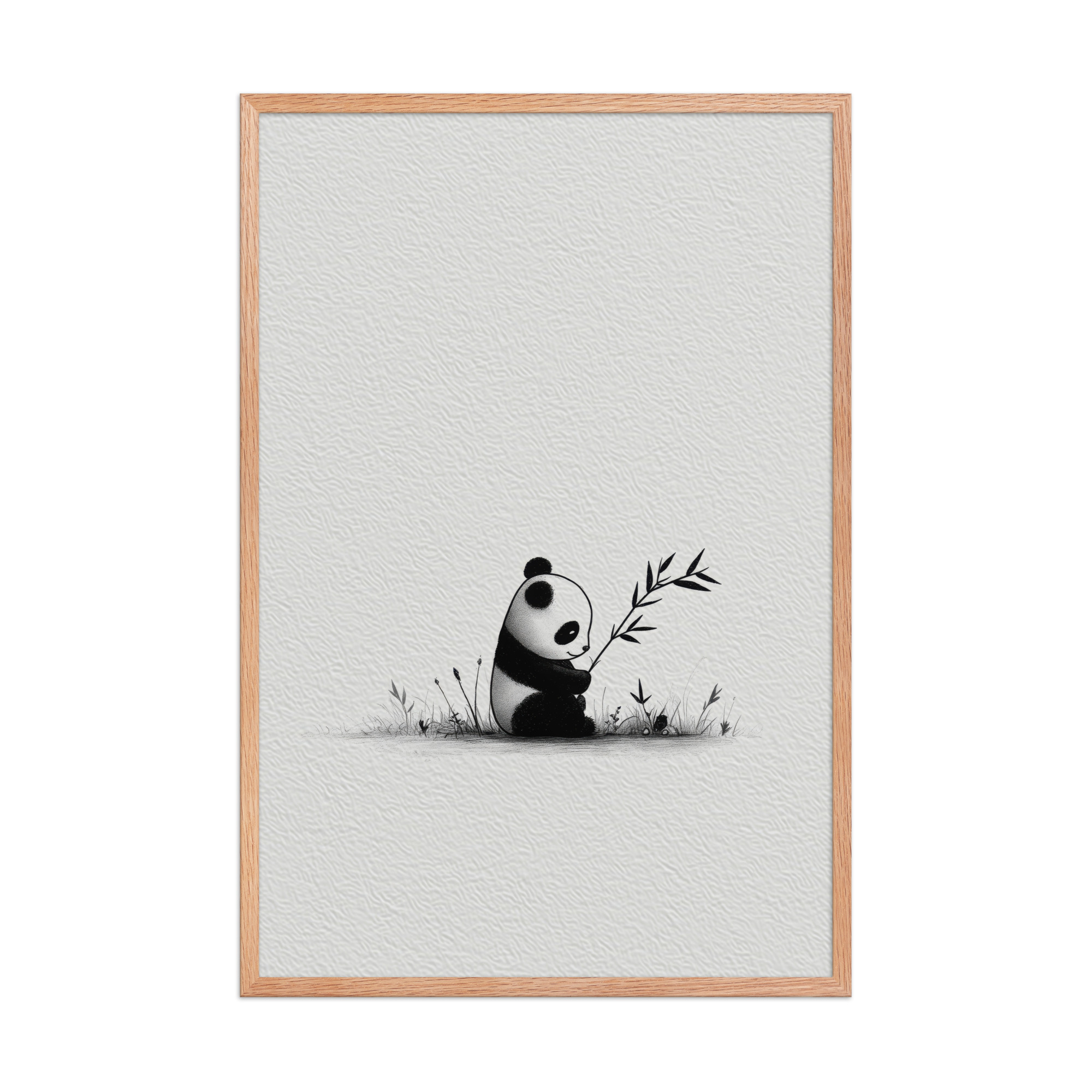 Tiny Bamboo Moment — Minimal Panda Cub with Bamboo Wall Decor — Framed Poster - Image 16