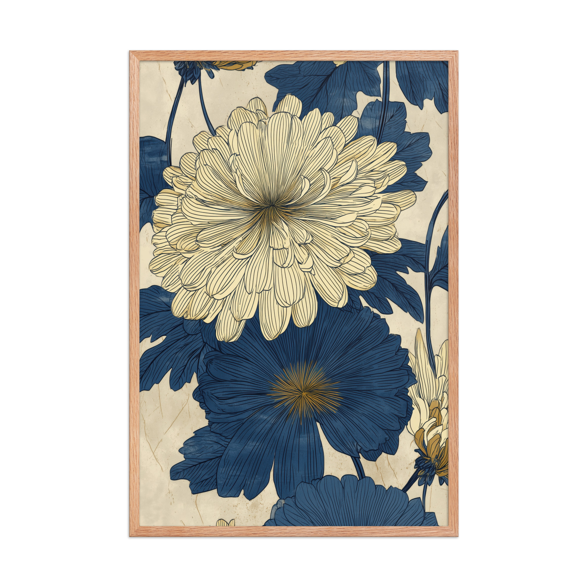 Chrysanthemum Field — Botanical Wall Art — Framed Poster - Image 6