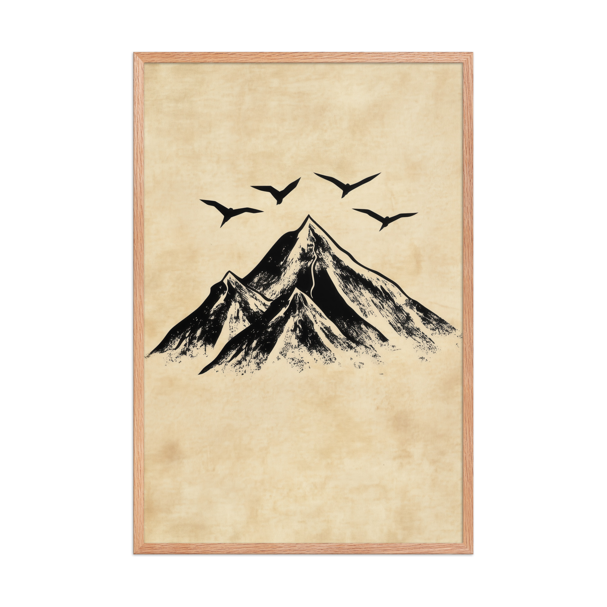 Four Peaks in Ink — Mountain Landscape Wall Art — Framed Poster - Image 12
