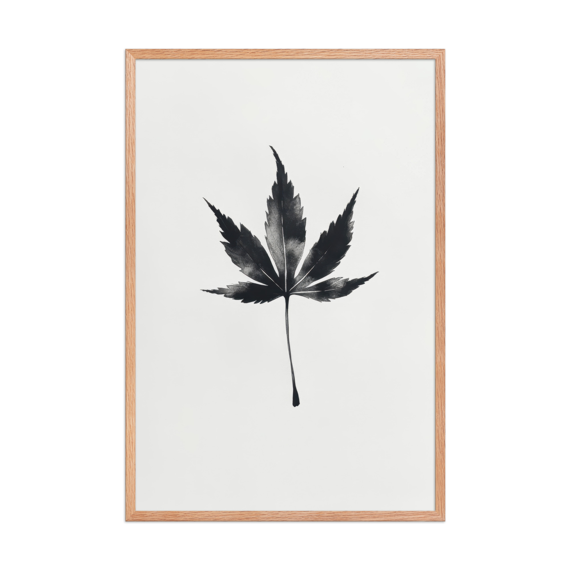 Ink Maple — Minimal Black Maple Leaf Wall Art — Framed Poster - Image 26