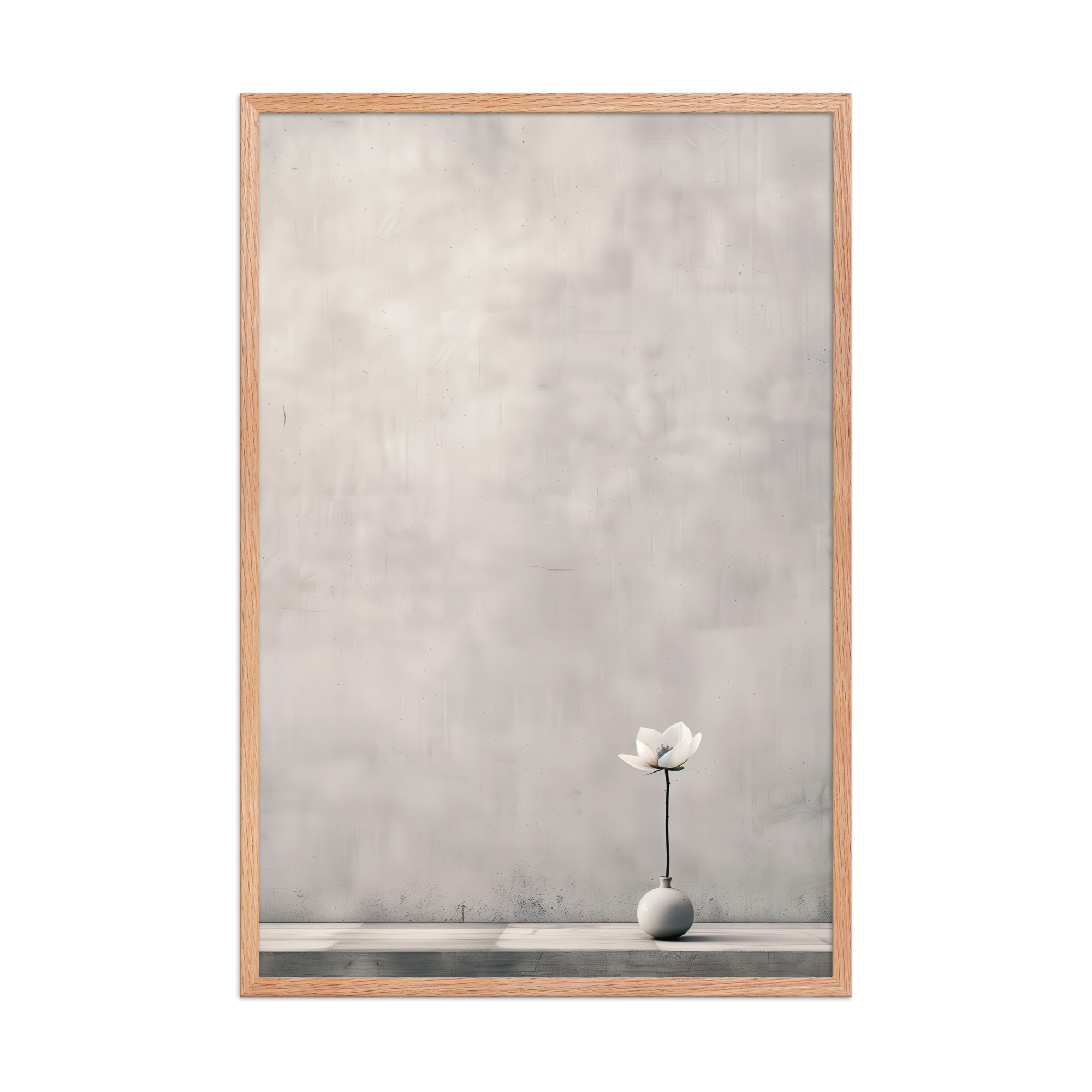 Lotus Minimalism — Single-Stem Vase Minimal Wall Decor — Framed Poster - Image 14