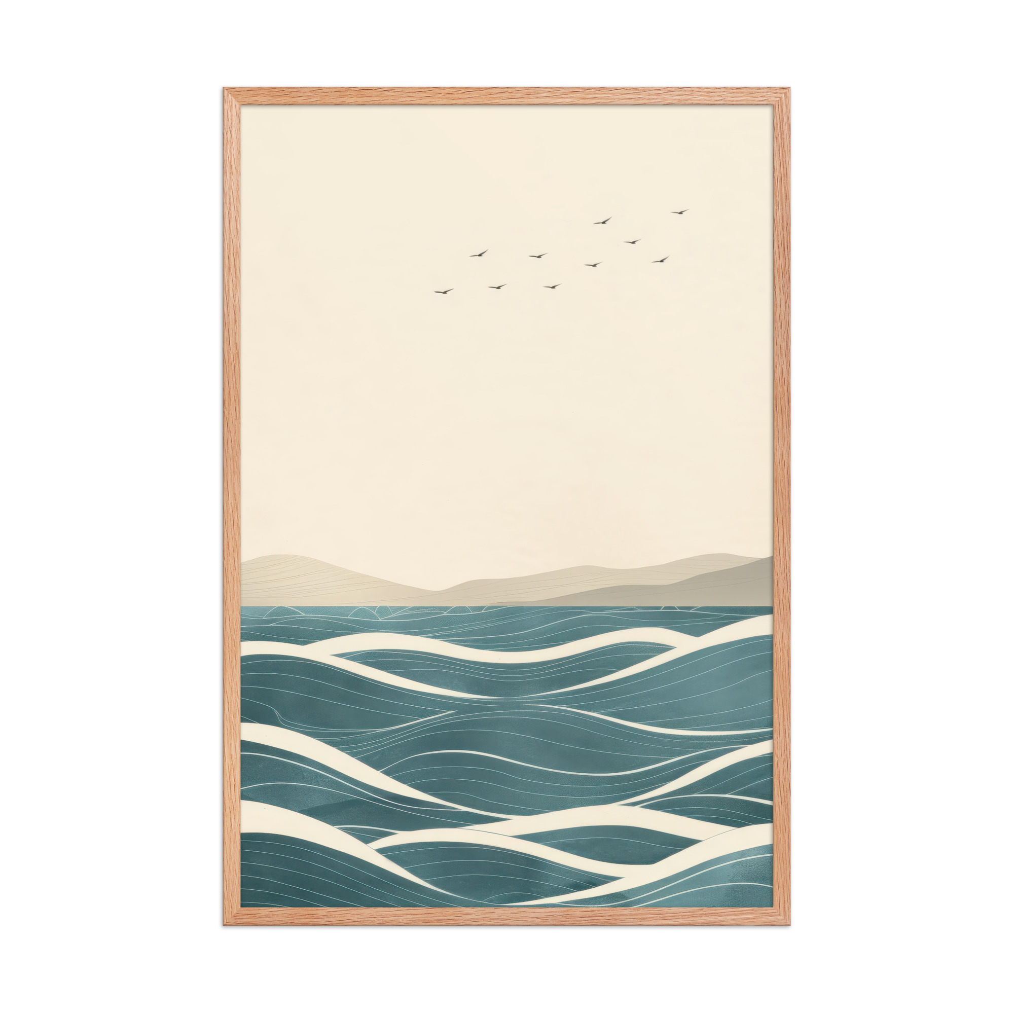 Still Horizons II — Japandi Ocean Minimalist Wall Art — Framed Poster - Image 16