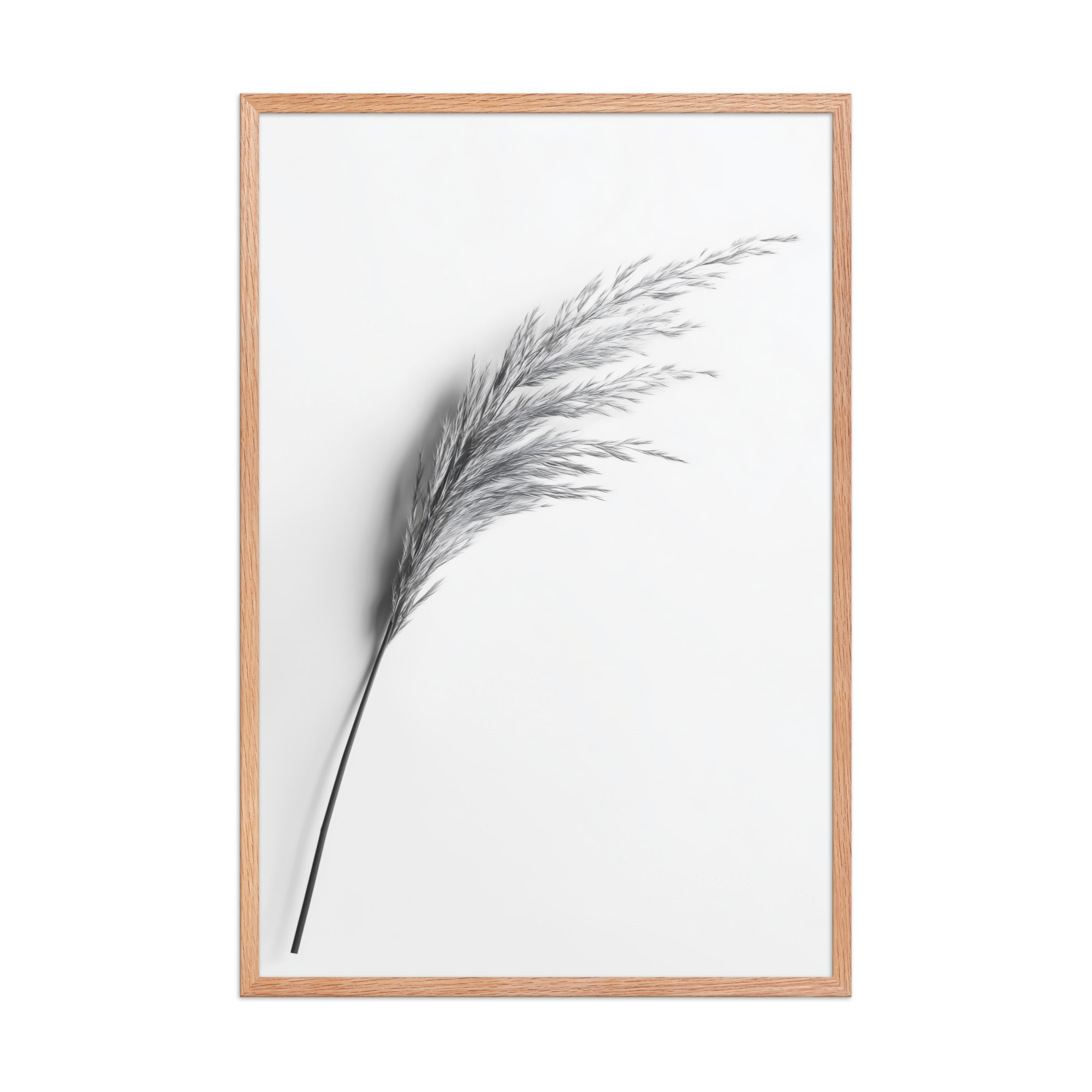 Whispering Pampas — Minimal Black & White Botanical Wall Decor — Framed Poster - Image 16
