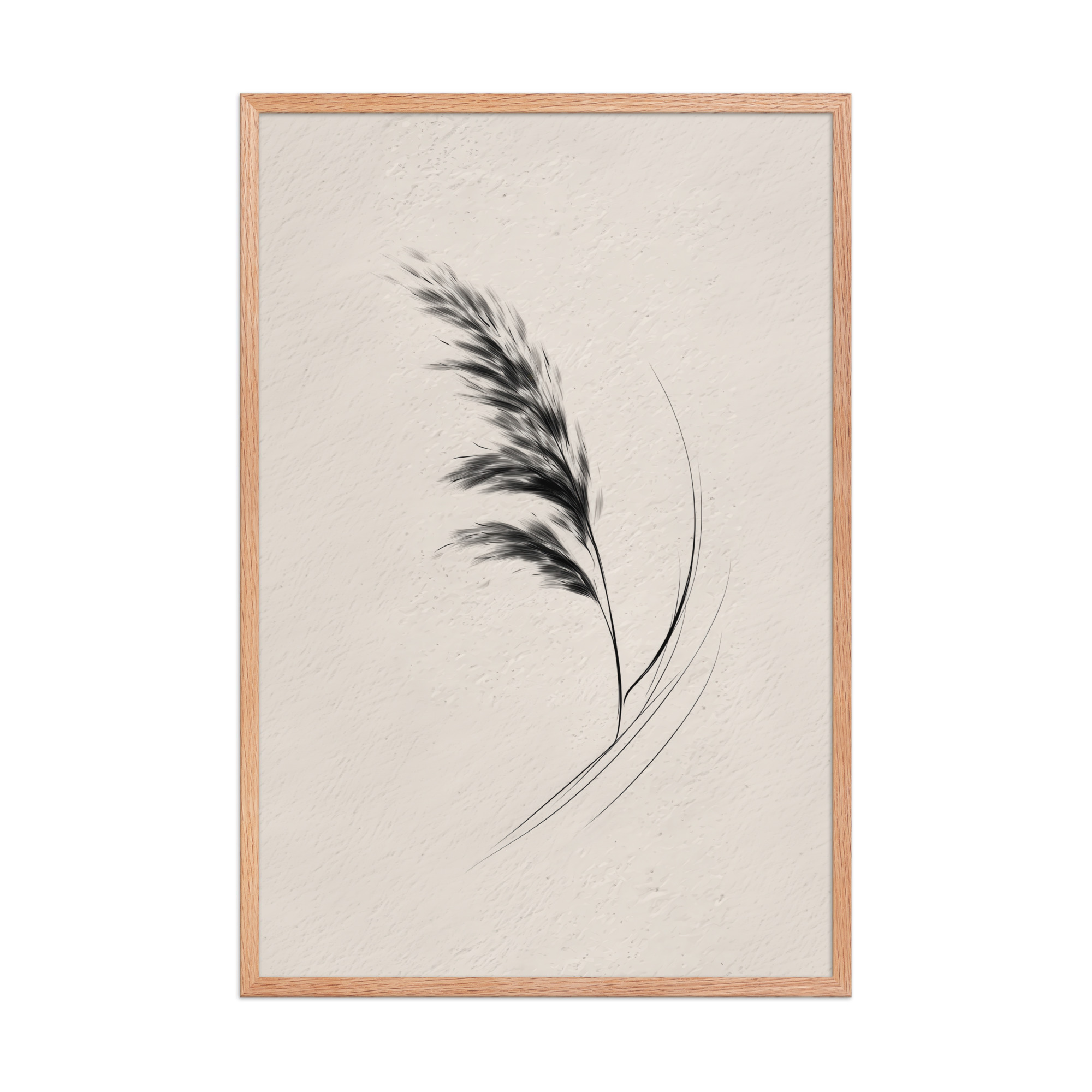 Windswept Pampas — Minimal Brush Wall Art — Framed Poster - Image 16
