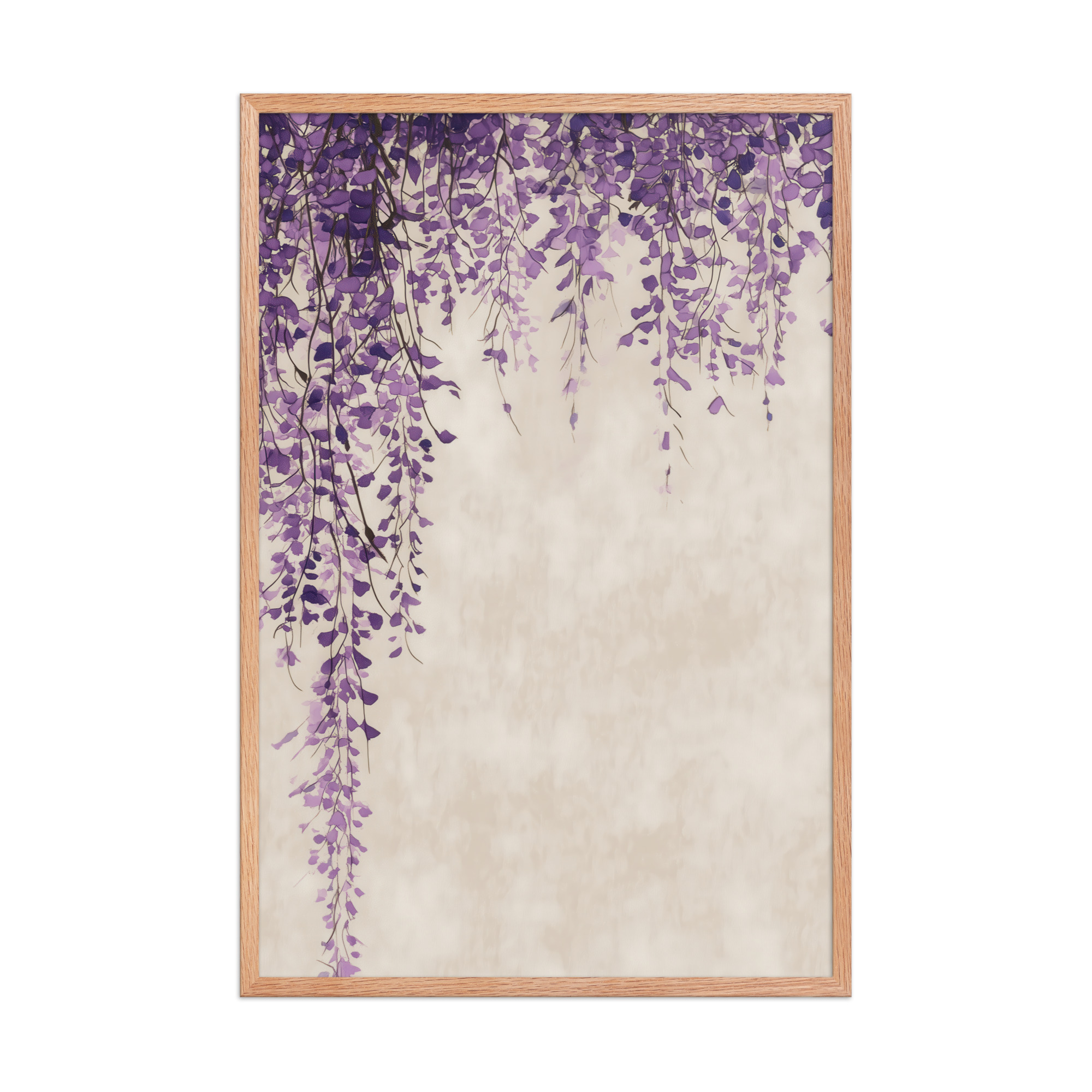 Wisteria Cascade — Japandi Hanging Floral Wall Decor — Framed Poster - Image 14