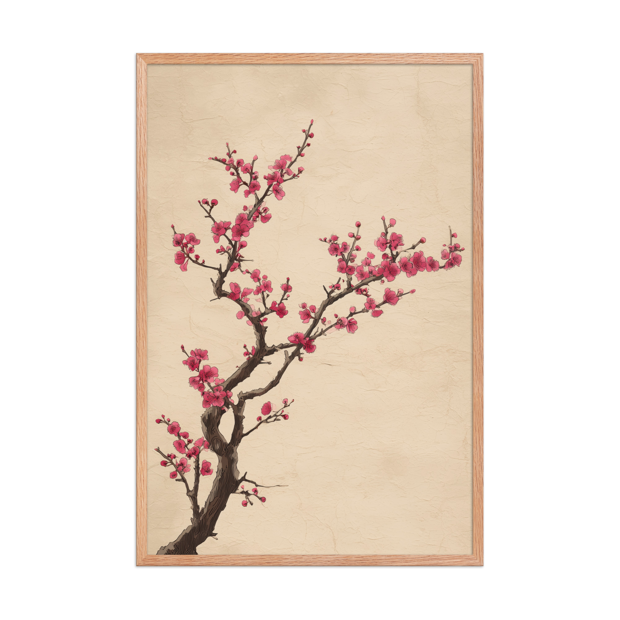 Plum Blossom Branch — Japanese Ink Illustration Wall Decor — Framed Poster - Image 14