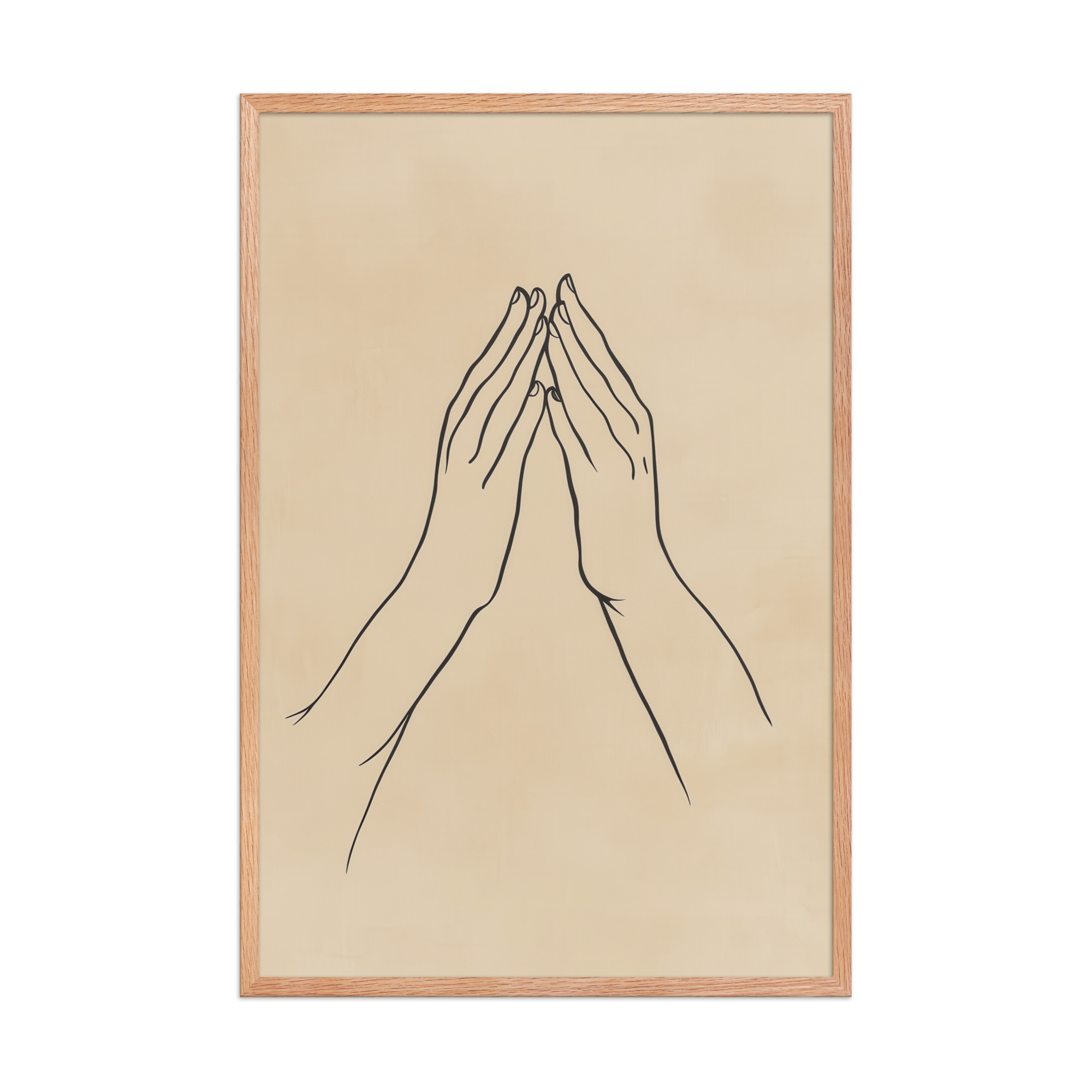 Gyan Mudra Hands — Minimal Gesture Yoga Line Wall Decor — Framed Poster - Image 14
