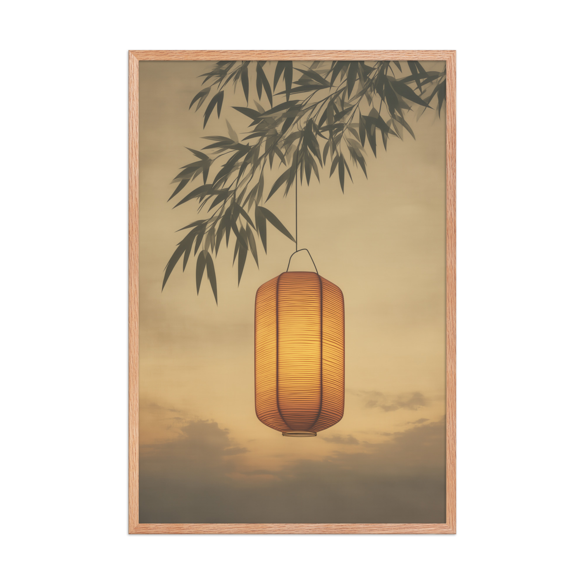 Lantern Glow — Japanese Lantern Minimal Wall Decor — Framed Poster - Image 14