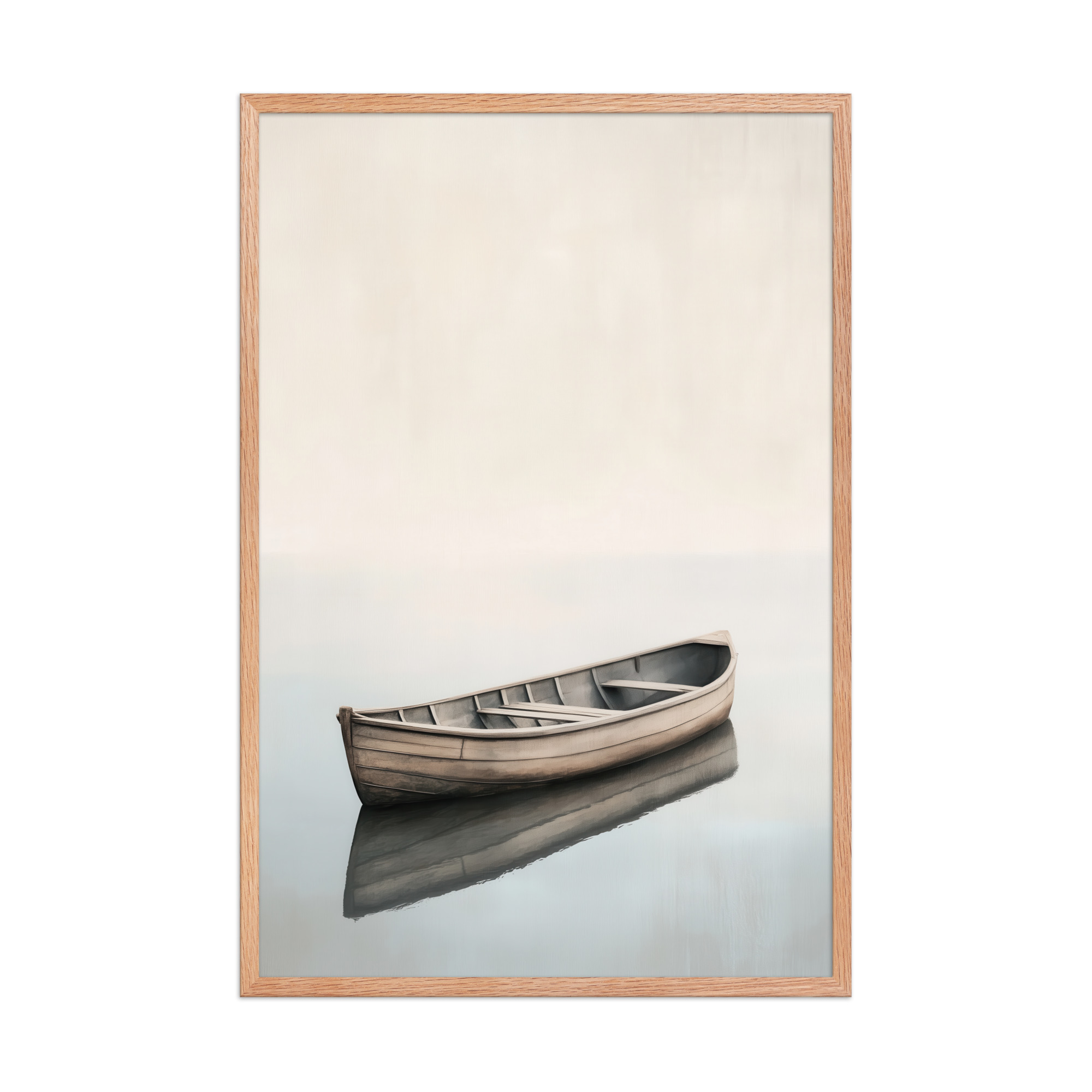 Still Waters Rowboat — Minimal Japandi Boat Wall Art — Framed Poster - Image 16