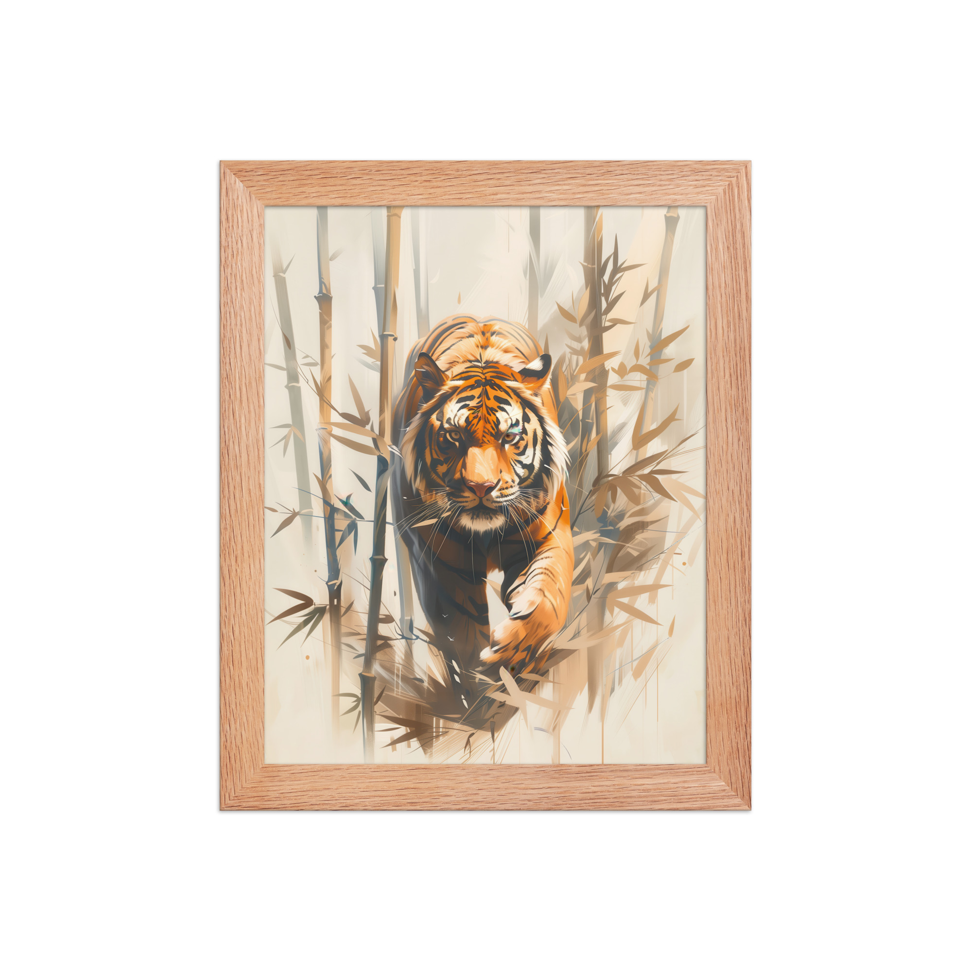 Tiger in Bamboo Mist — Wildlife Tiger in Dynamic Jungle Wall Art — Framed Poster - Image 9