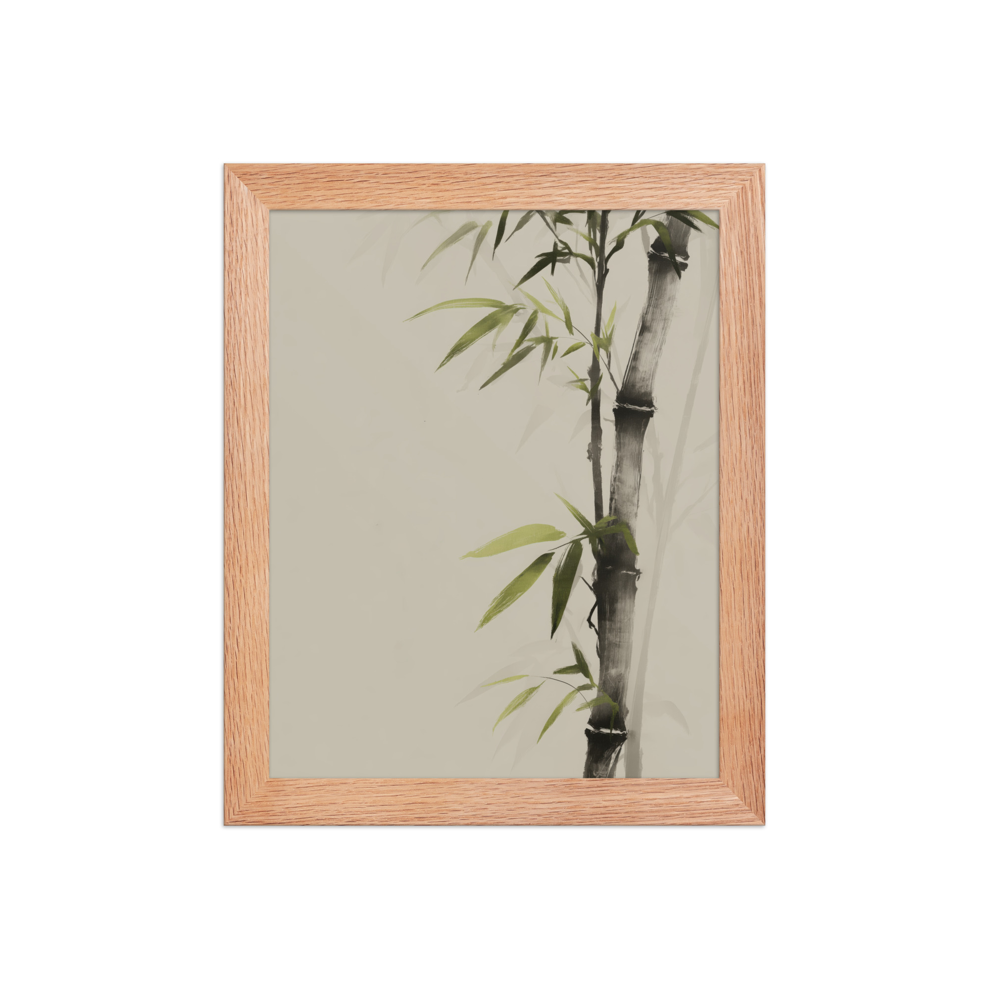 Bamboo Silence — Sumi-e Botanical Zen Wall Decor — Framed Poster - Image 9