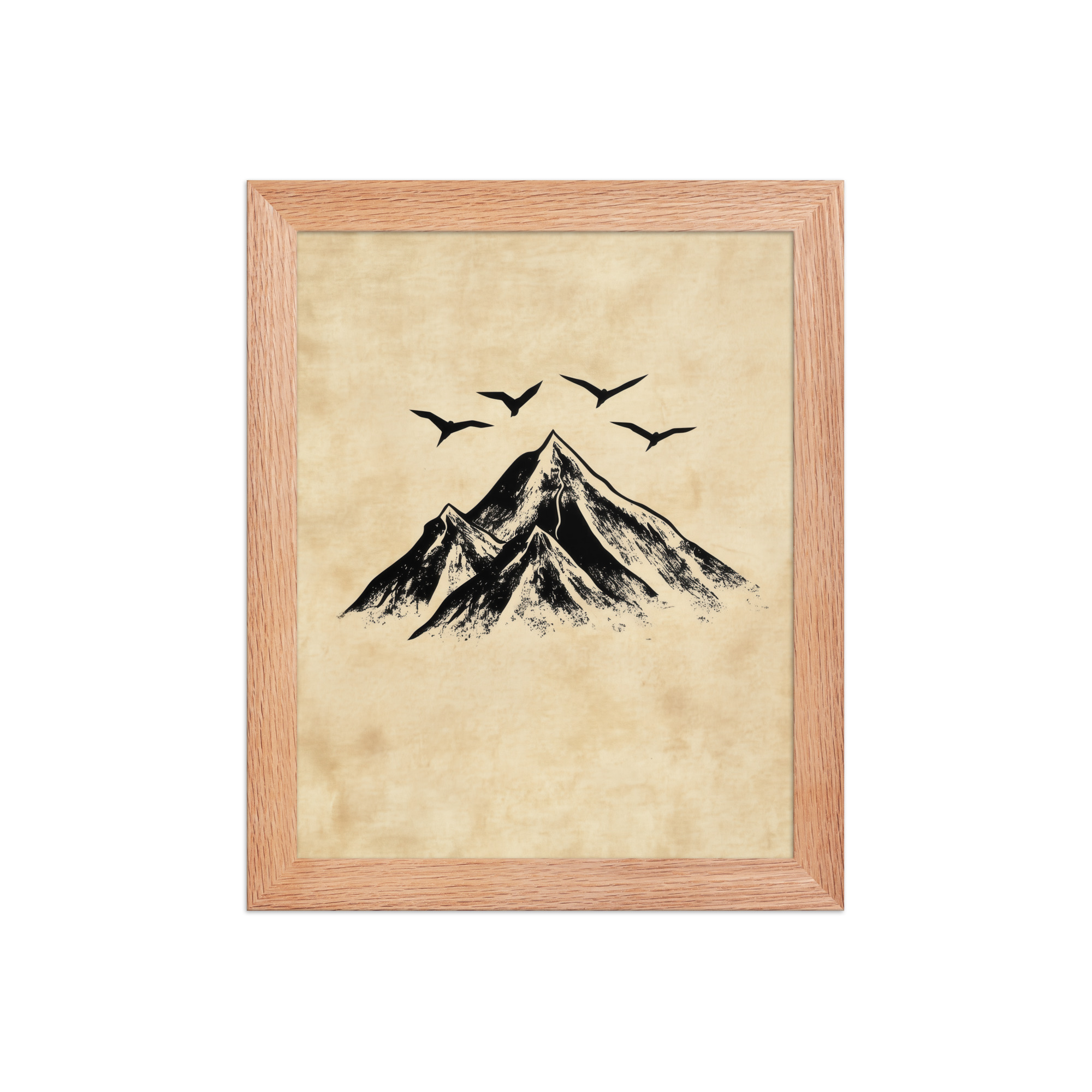 Four Peaks in Ink — Mountain Landscape Wall Art — Framed Poster - Image 7