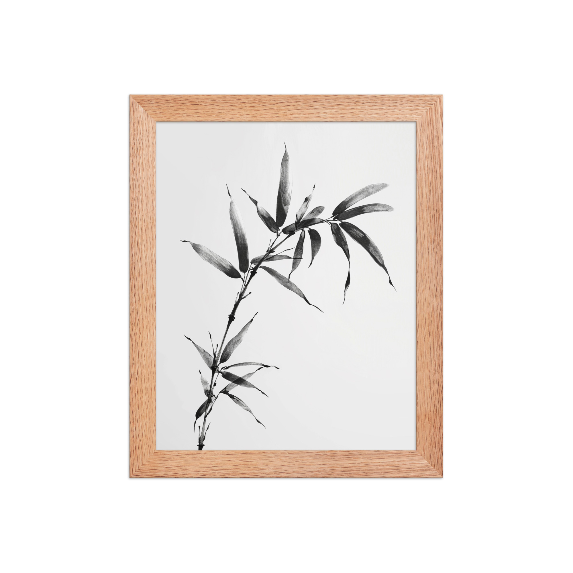 Minimalist Bamboo — Sumi-e Black Ink Wall Art — Framed Poster - Image 7