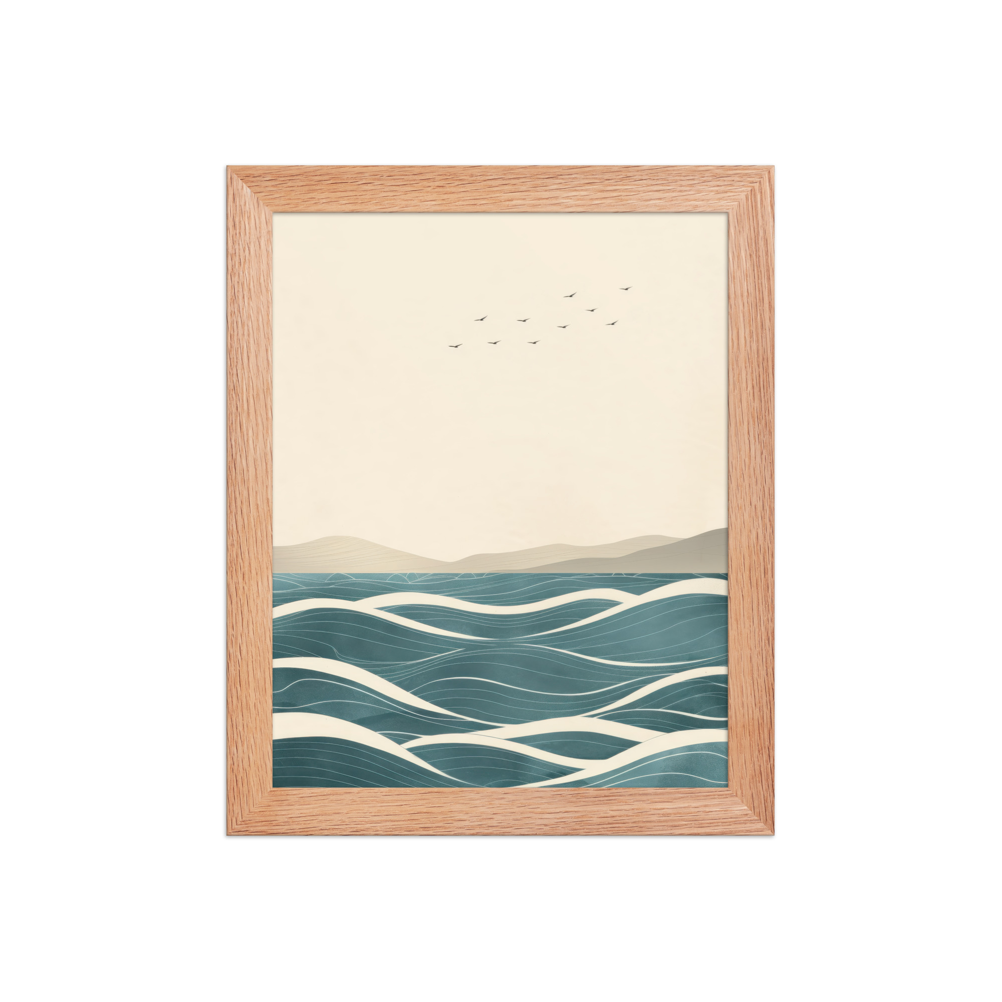 Still Horizons II — Japandi Ocean Minimalist Wall Art — Framed Poster - Image 9