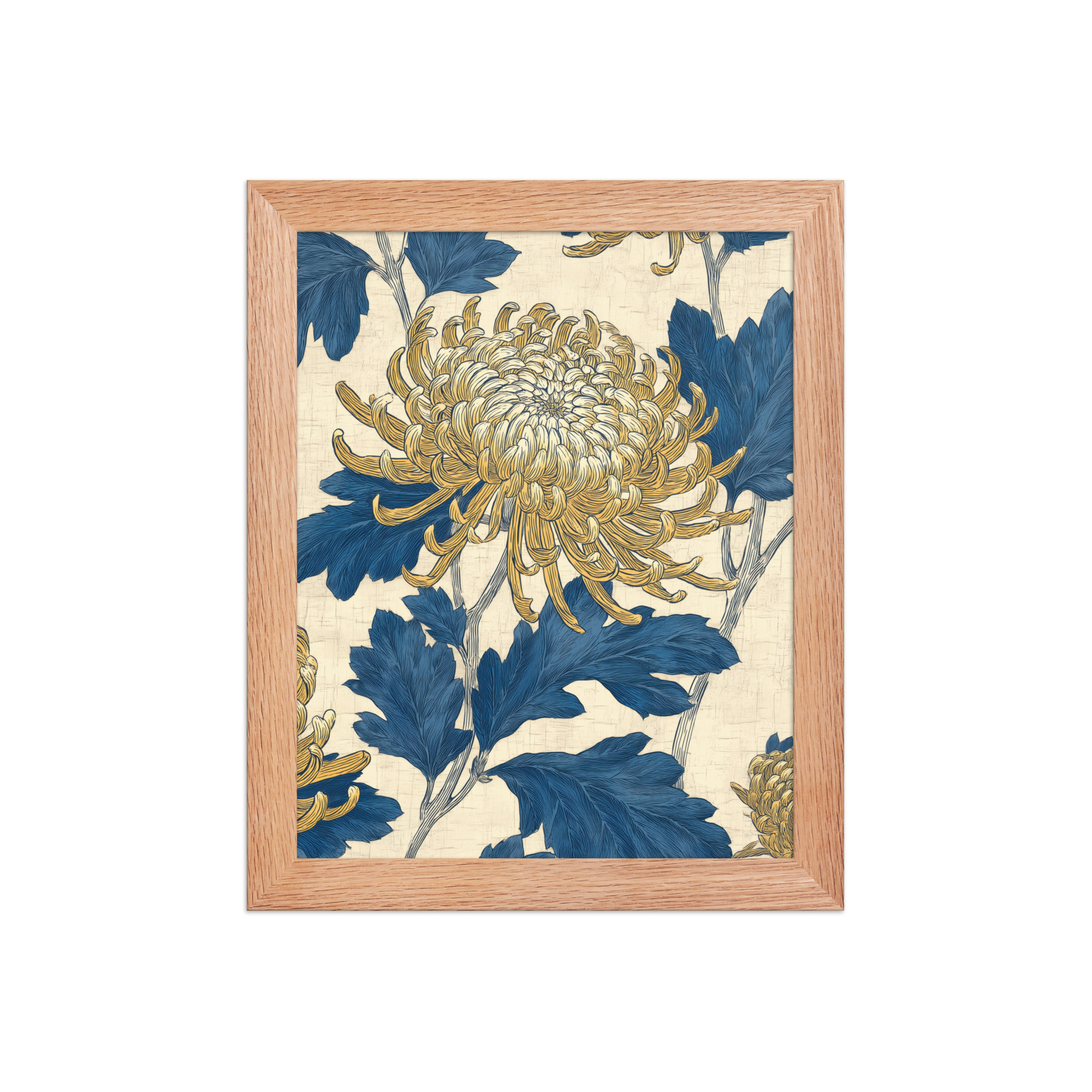 Chrysanthemum Pattern — Botanical Wall Art — Framed Poster - Image 8