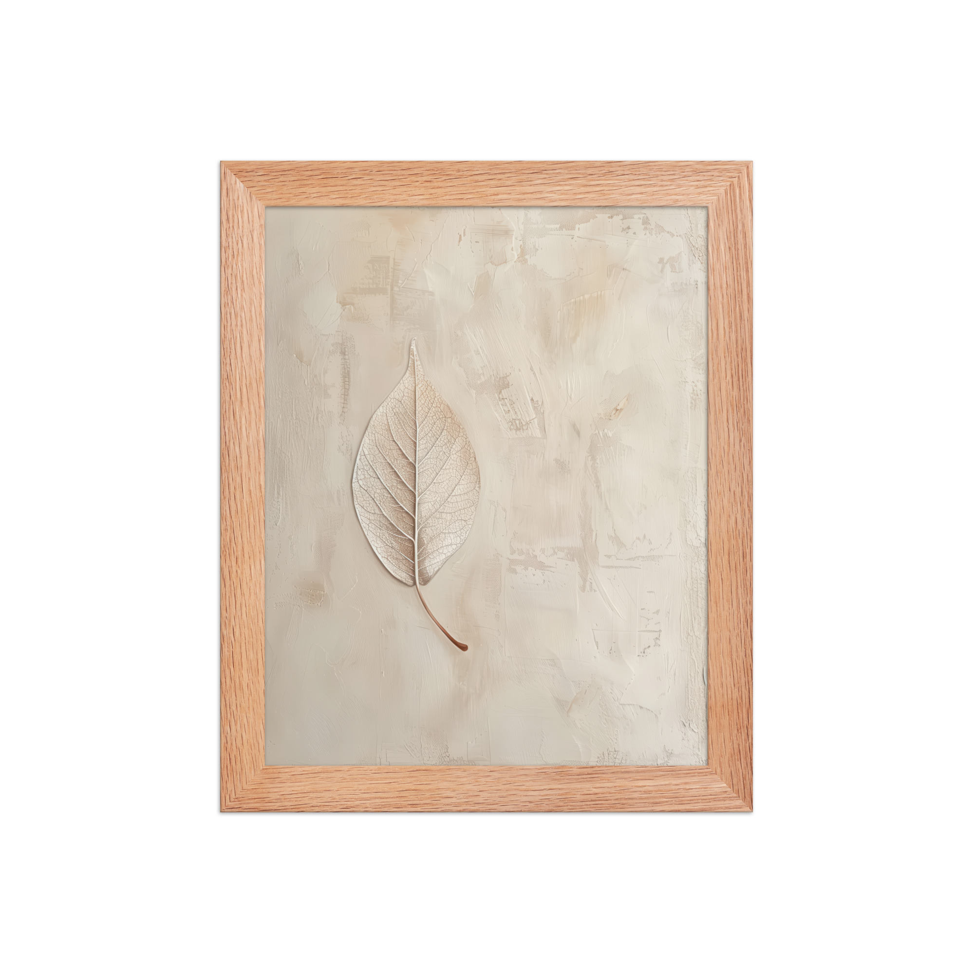 Wabi-Sabi Leaf II — Neutral Textured Botanical Wall Art — Framed Poster - Image 9