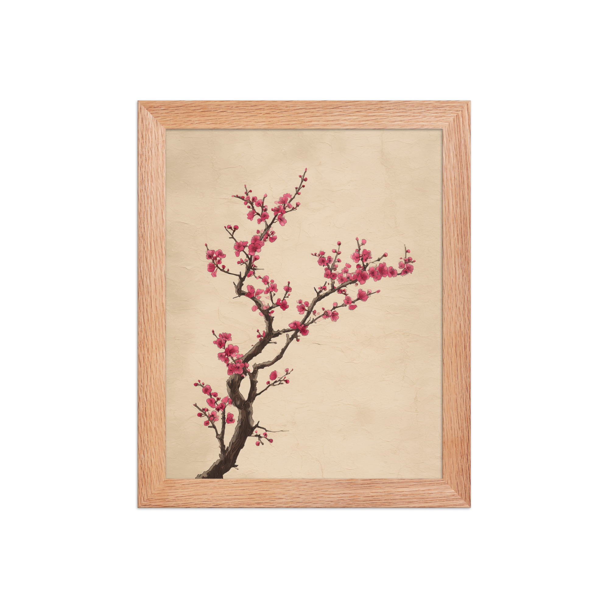 Plum Blossom Branch — Japanese Ink Illustration Wall Decor — Framed Poster - Image 8
