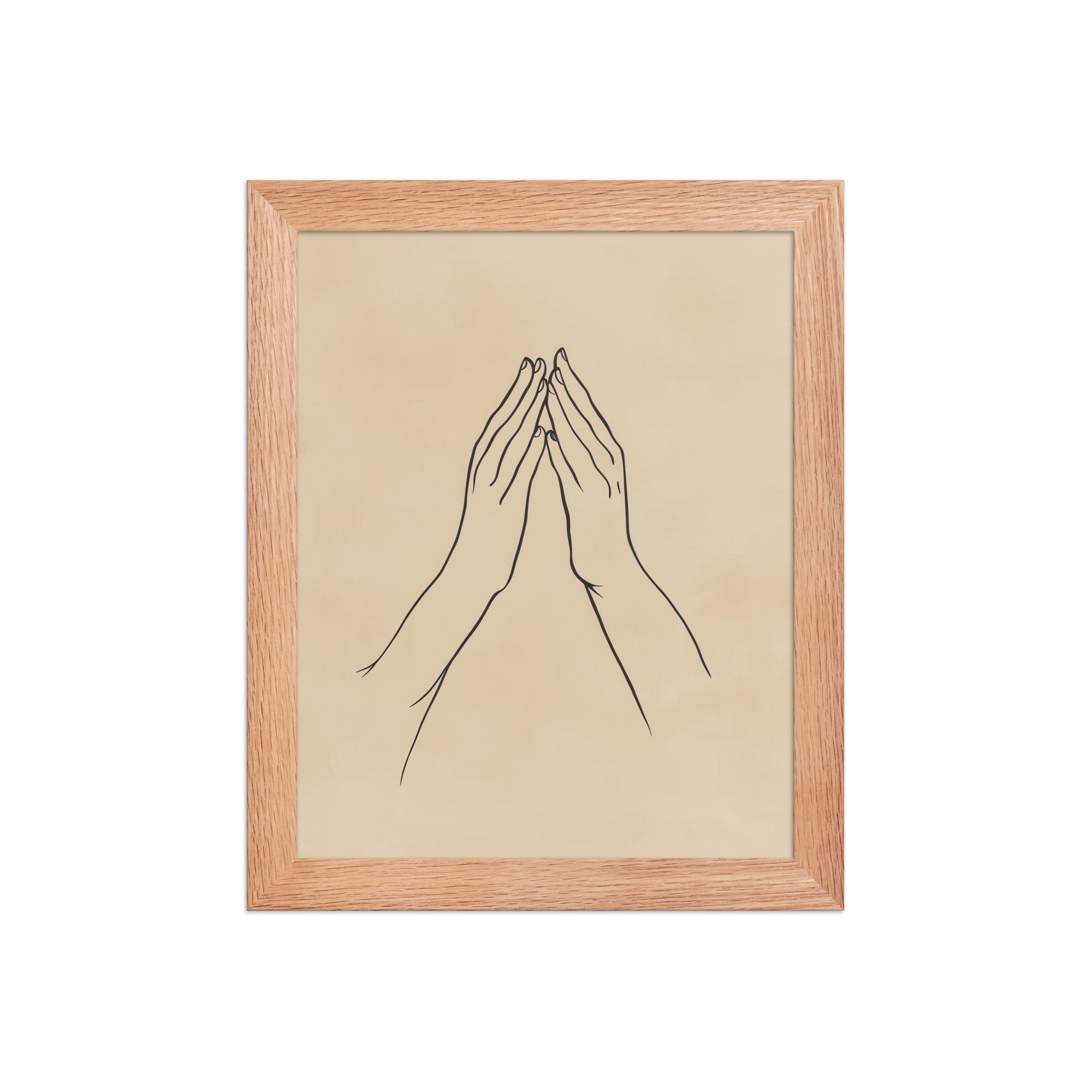Gyan Mudra Hands — Minimal Gesture Yoga Line Wall Decor — Framed Poster - Image 8