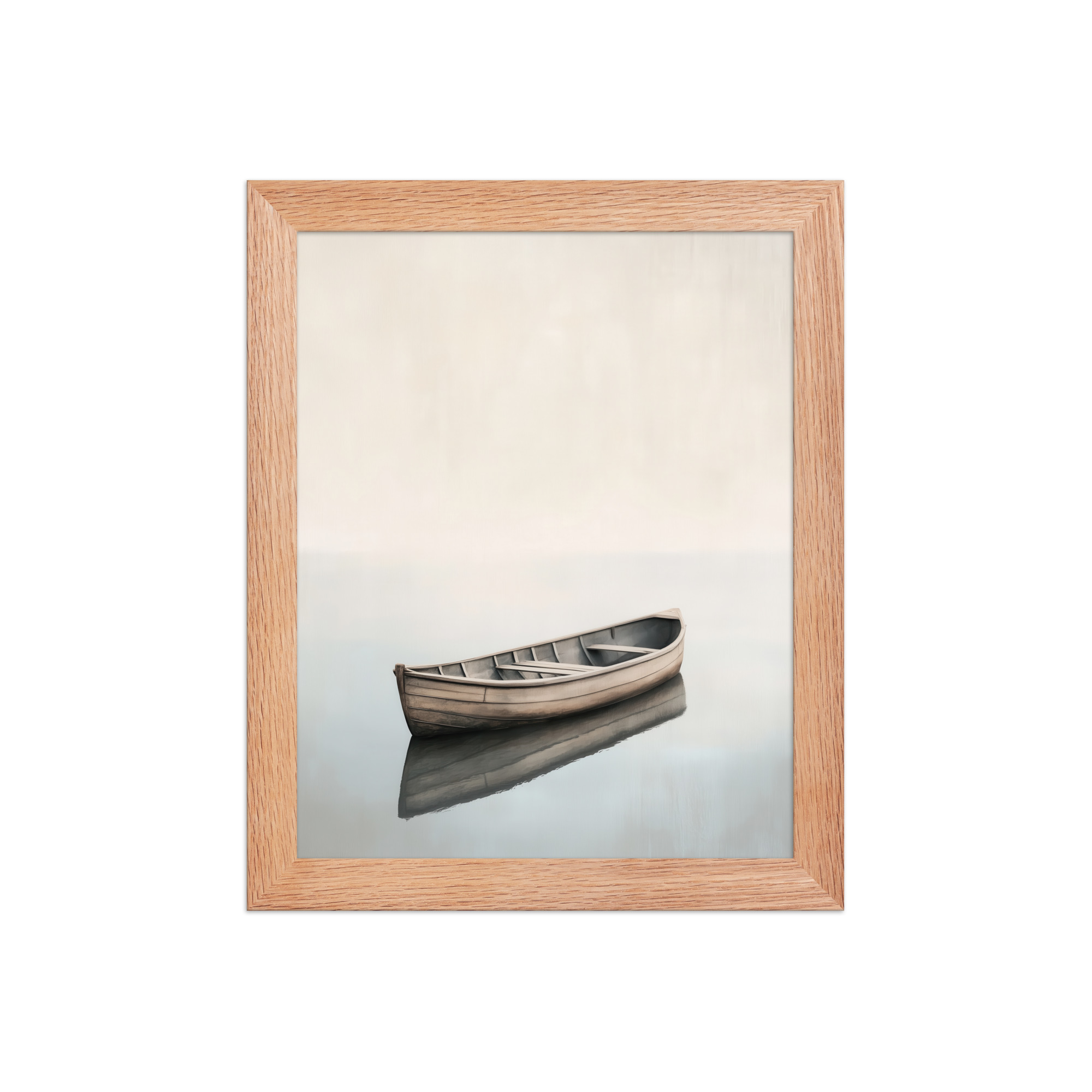Still Waters Rowboat — Minimal Japandi Boat Wall Art — Framed Poster - Image 9