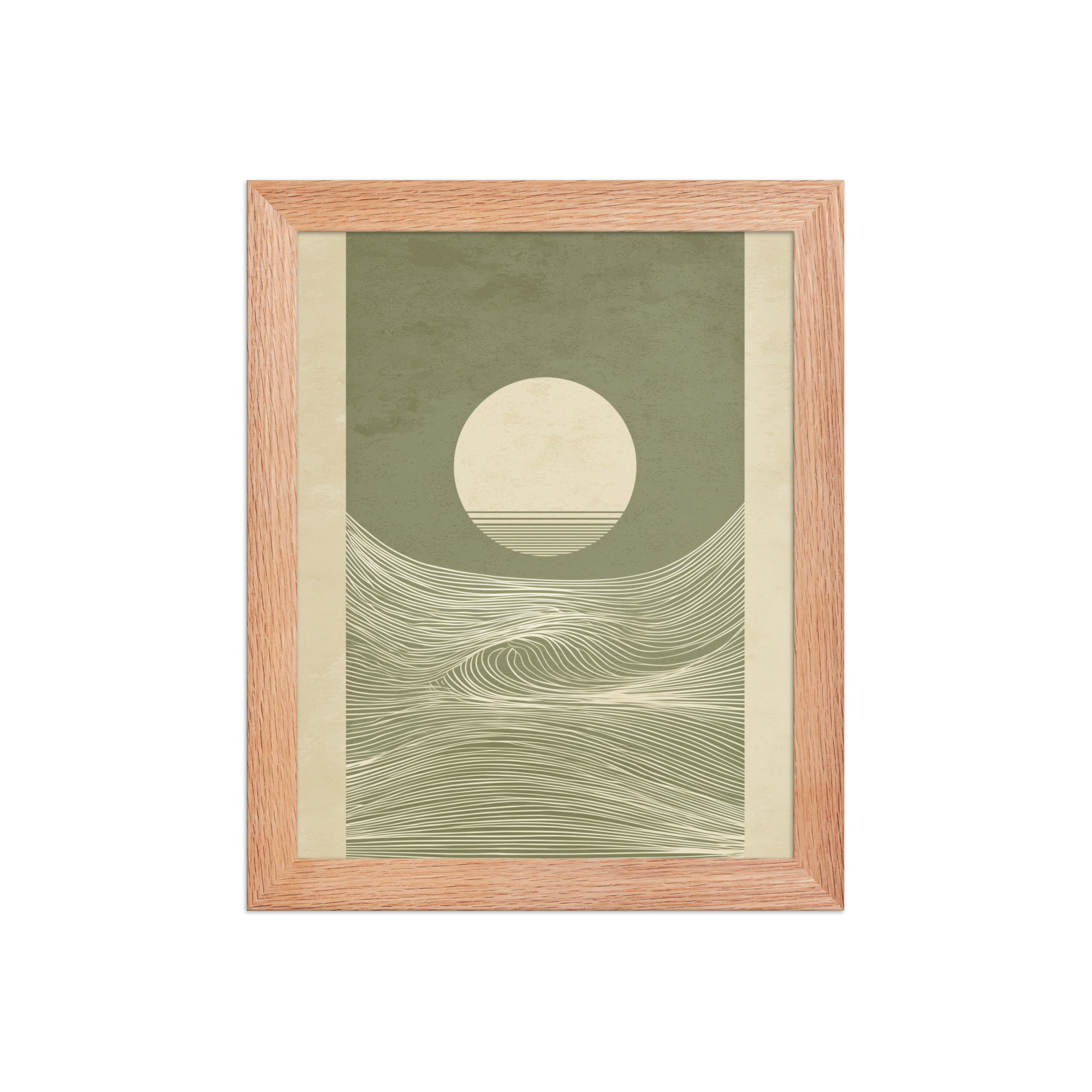 Zen Horizon Waves — Minimal Sunset Landscape Wall Decor — Framed Poster - Image 7