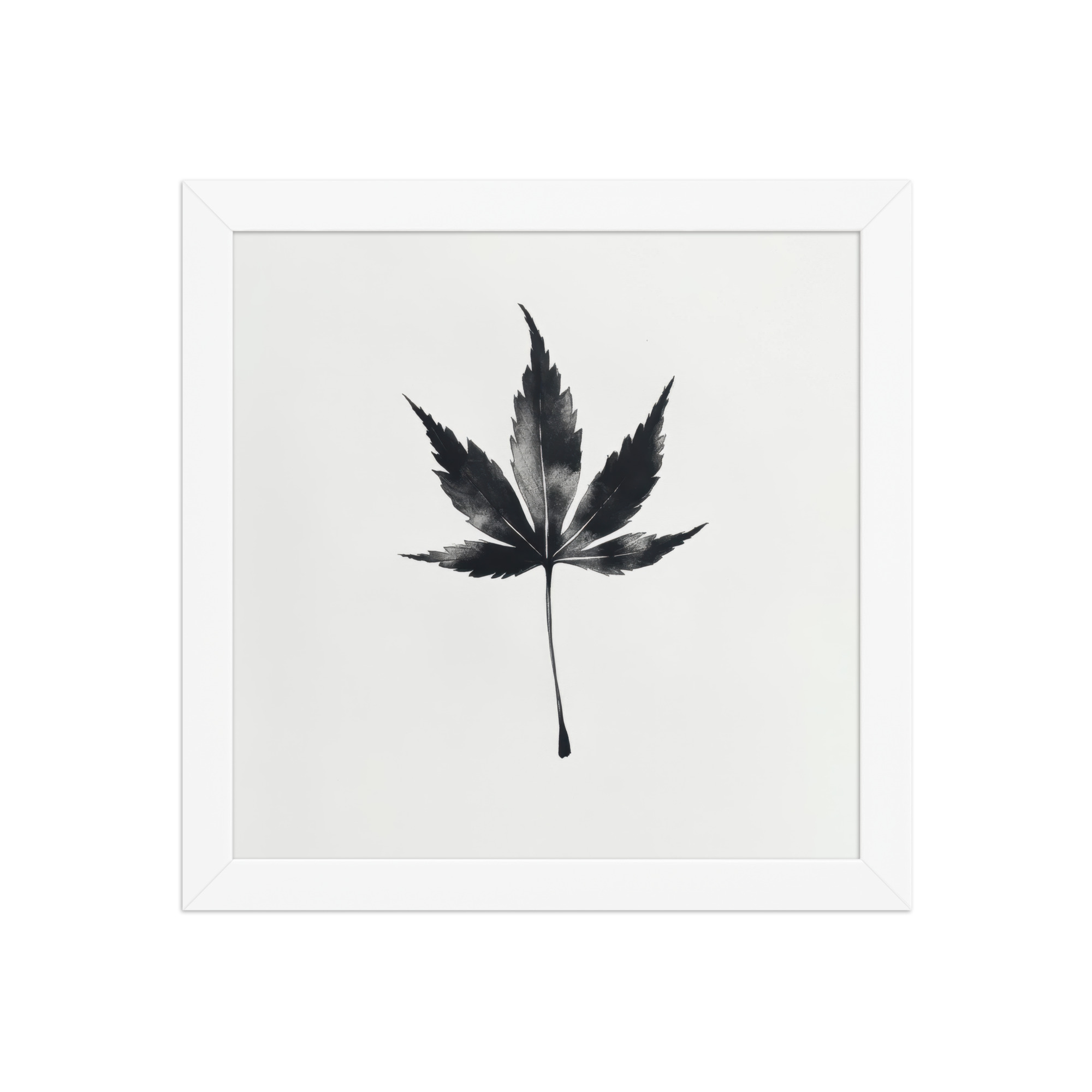 Ink Maple — Minimal Black Maple Leaf Wall Art — Framed Poster - Image 28