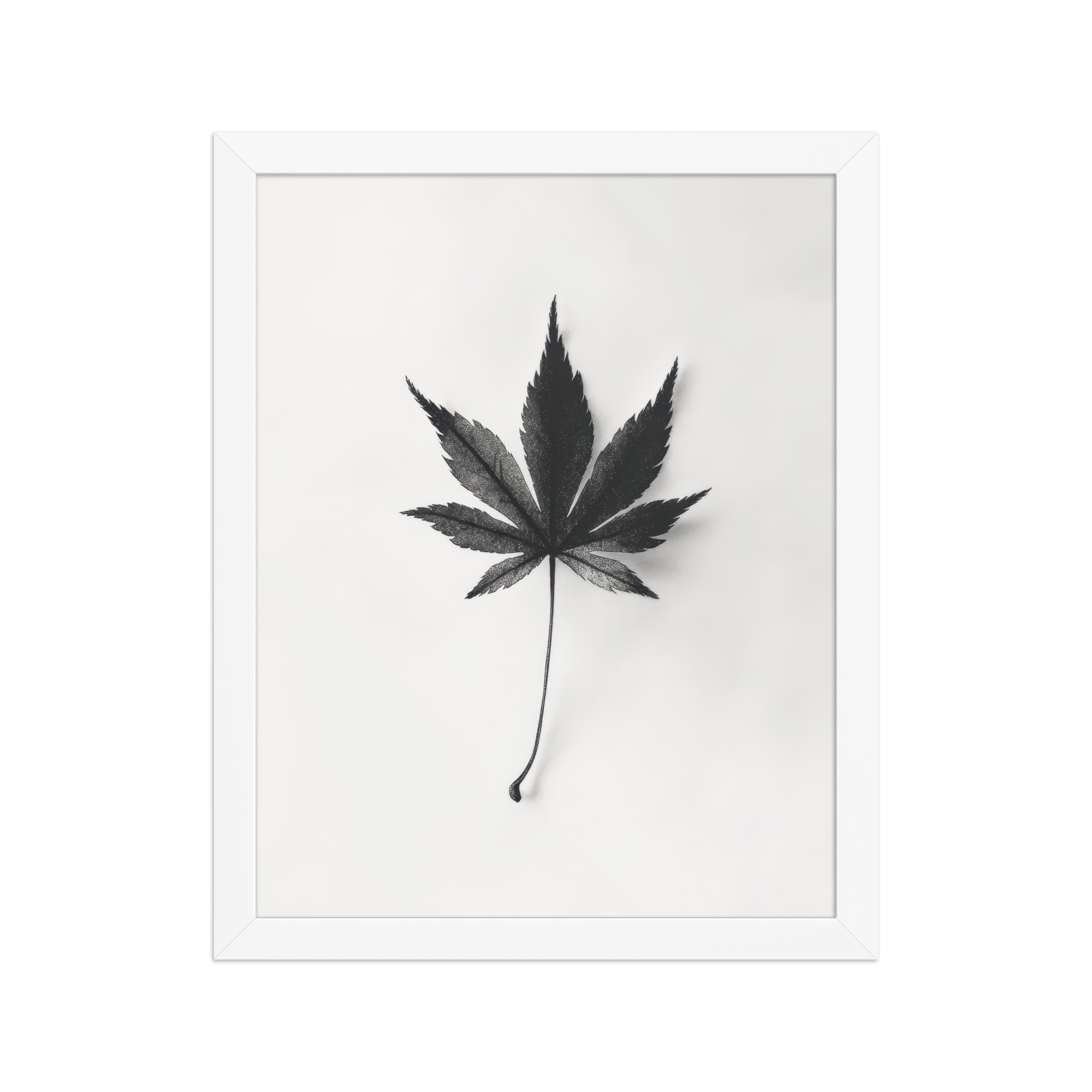 Botanical Balance — Minimal Leaf Wall Decor — Framed Poster - Image 18
