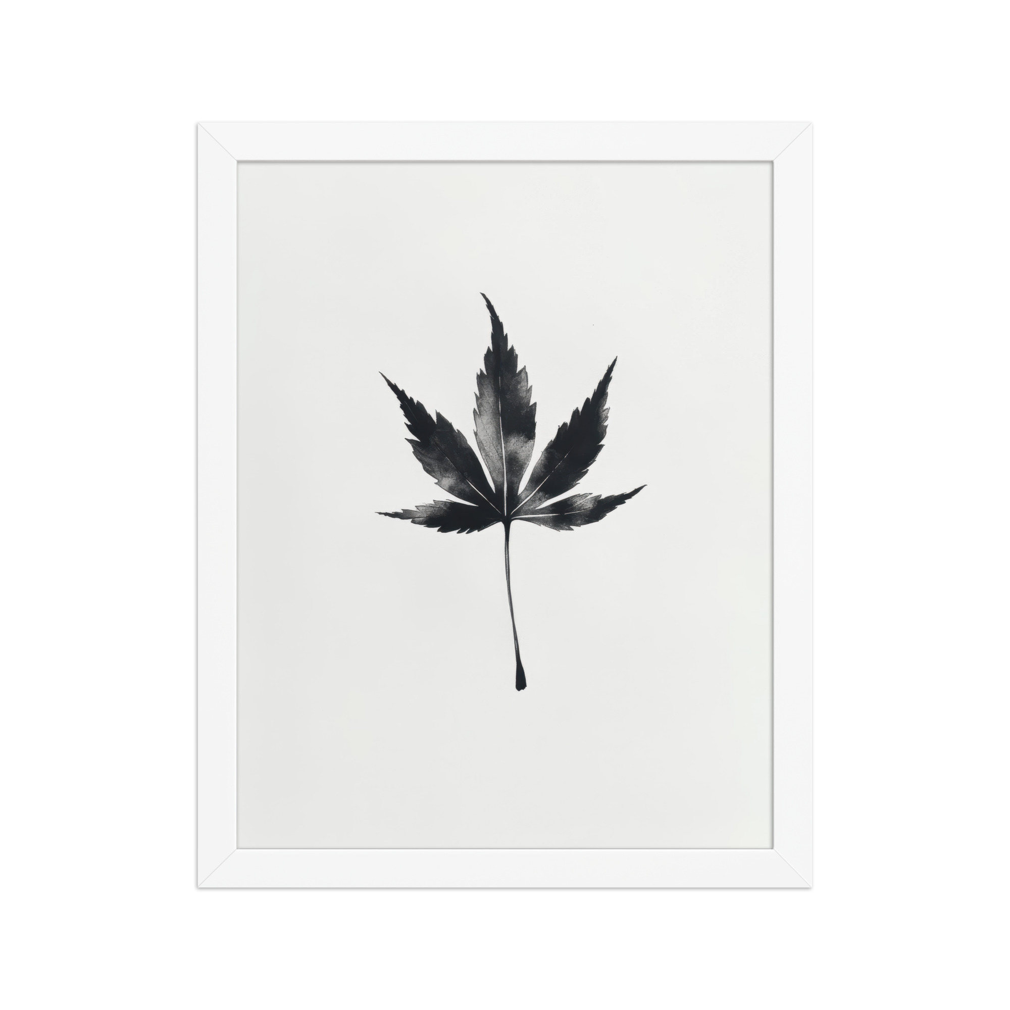 Ink Maple — Minimal Black Maple Leaf Wall Art — Framed Poster - Image 29