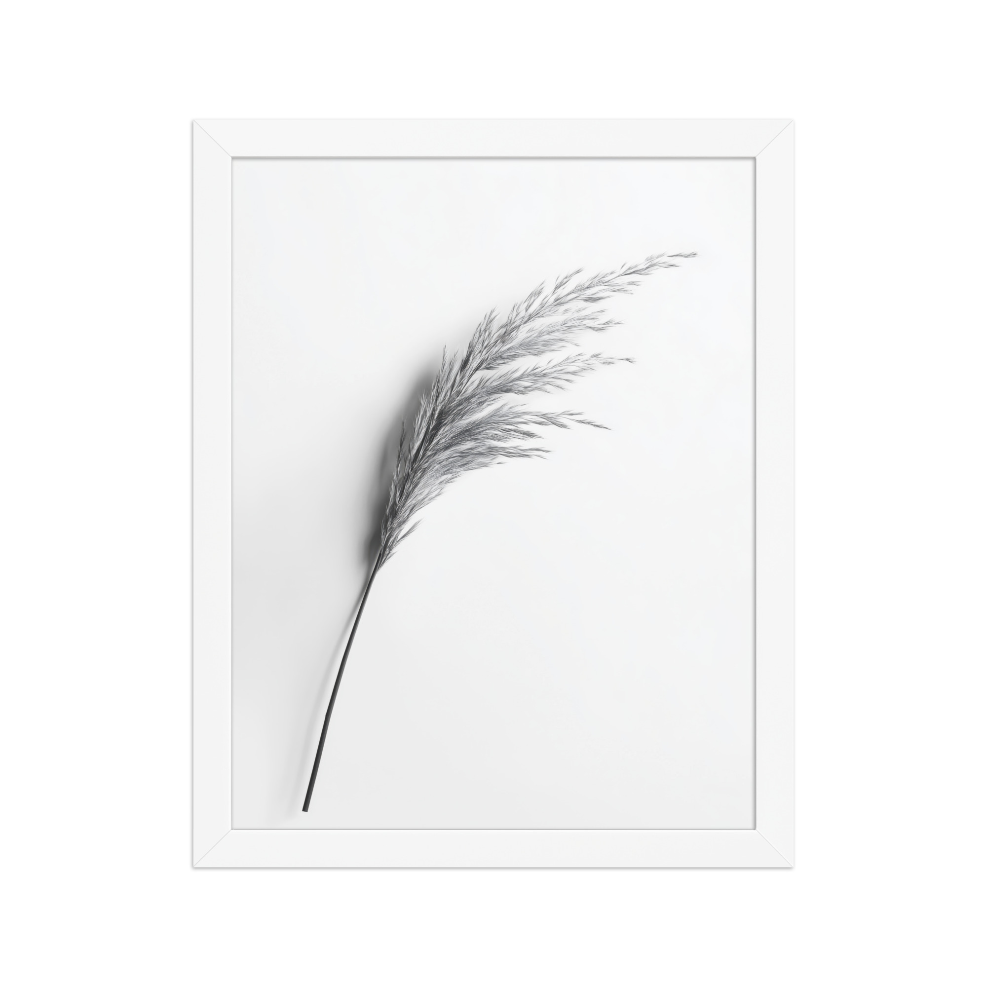 Whispering Pampas — Minimal Black & White Botanical Wall Decor — Framed Poster - Image 18